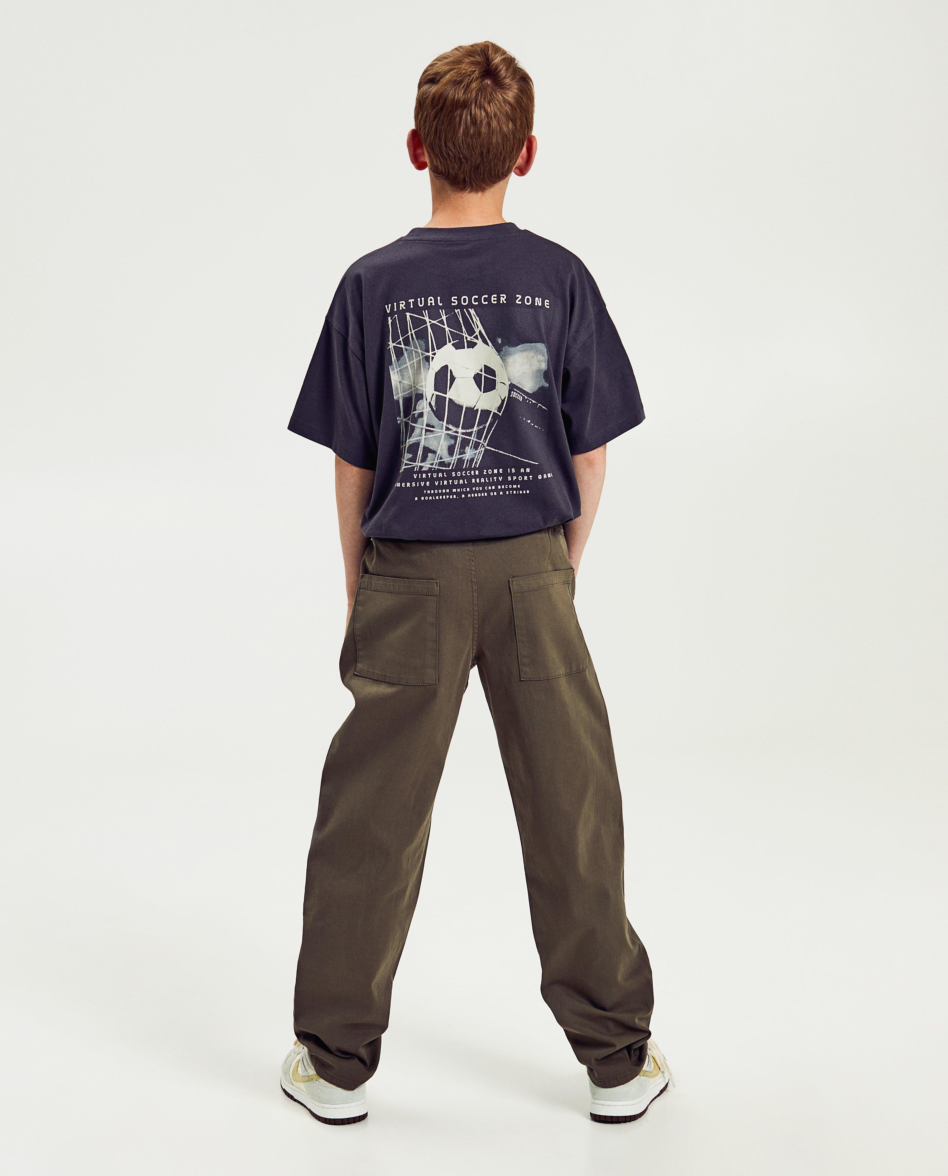 Pantalon vert fonc&eacute;, coupe baggy - D&eacute;tails du produit - khaki - image num&eacute;ro 2