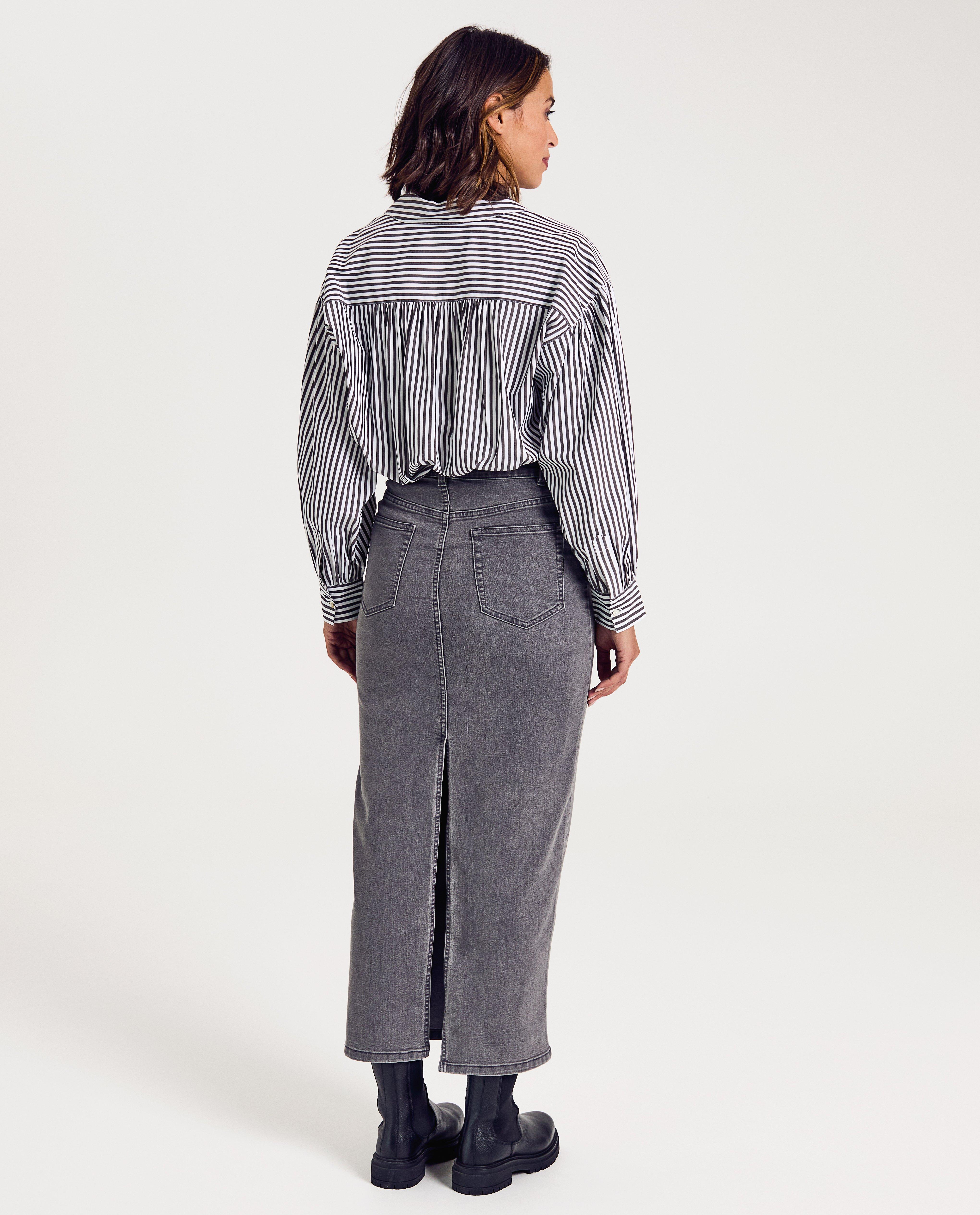 Jupes - Jupe grise en jeans