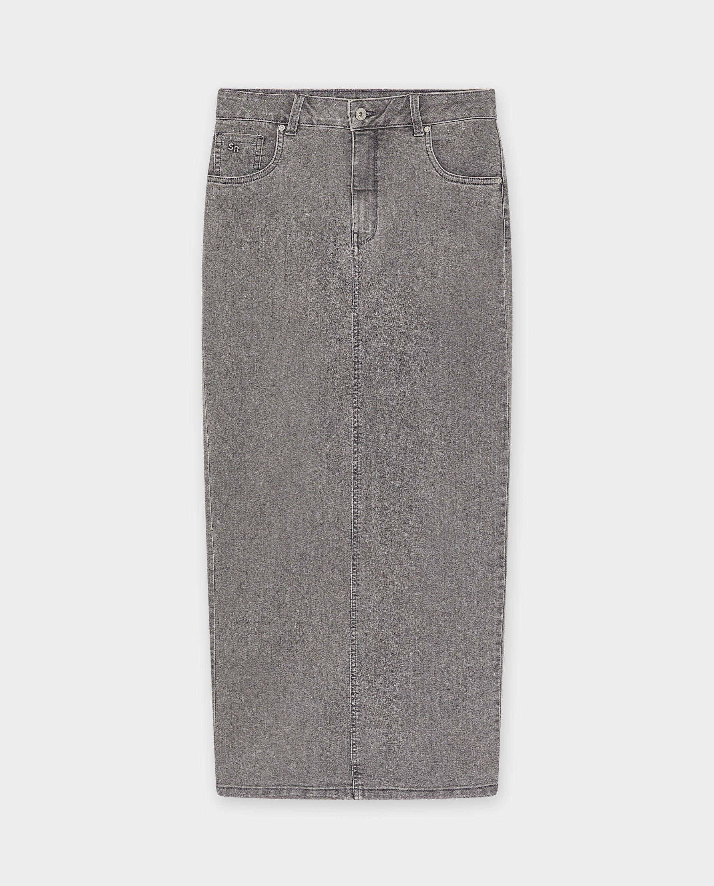 Rokken - Grijze jeansrok