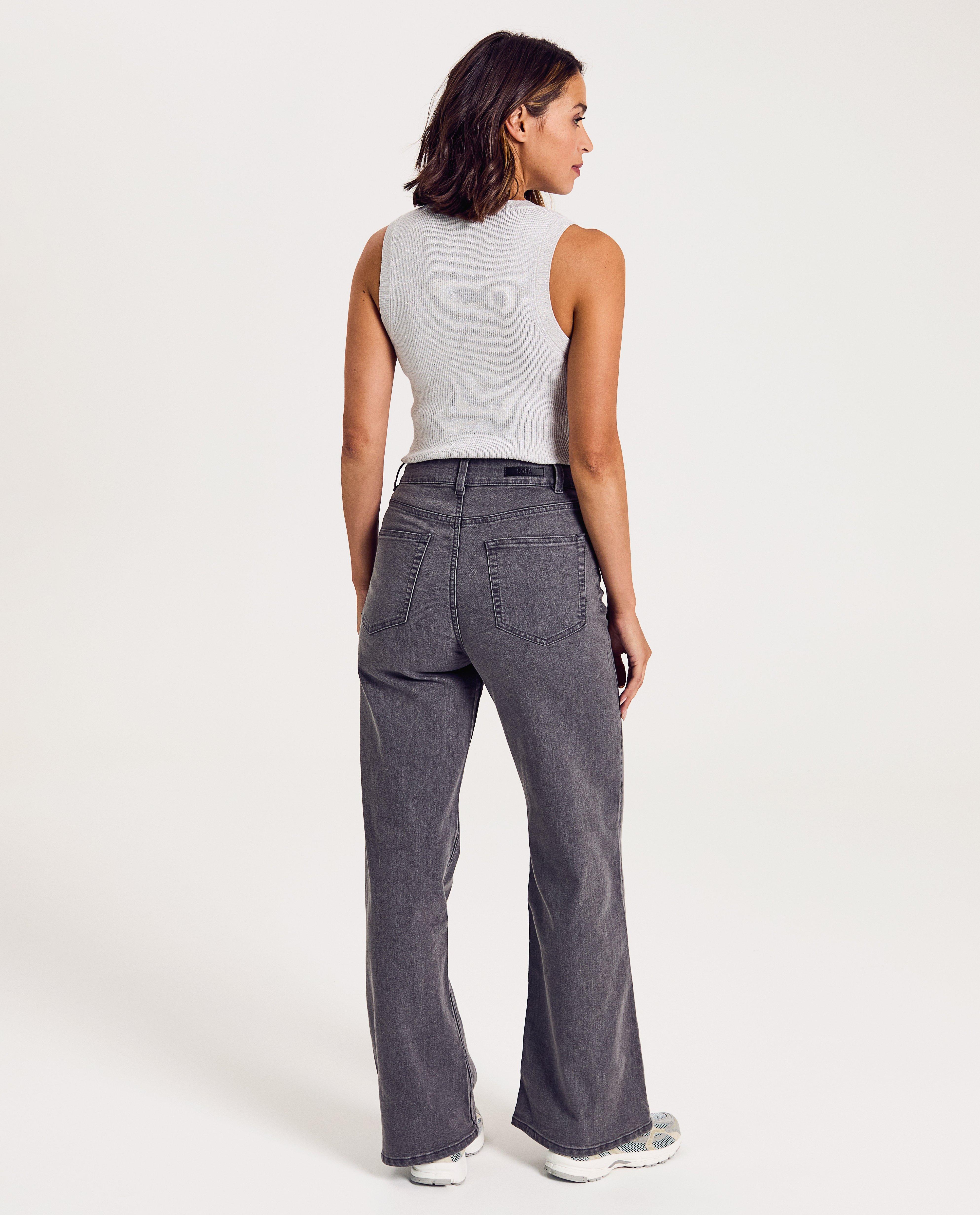 Jeans - Grijze jeans, wide fit
