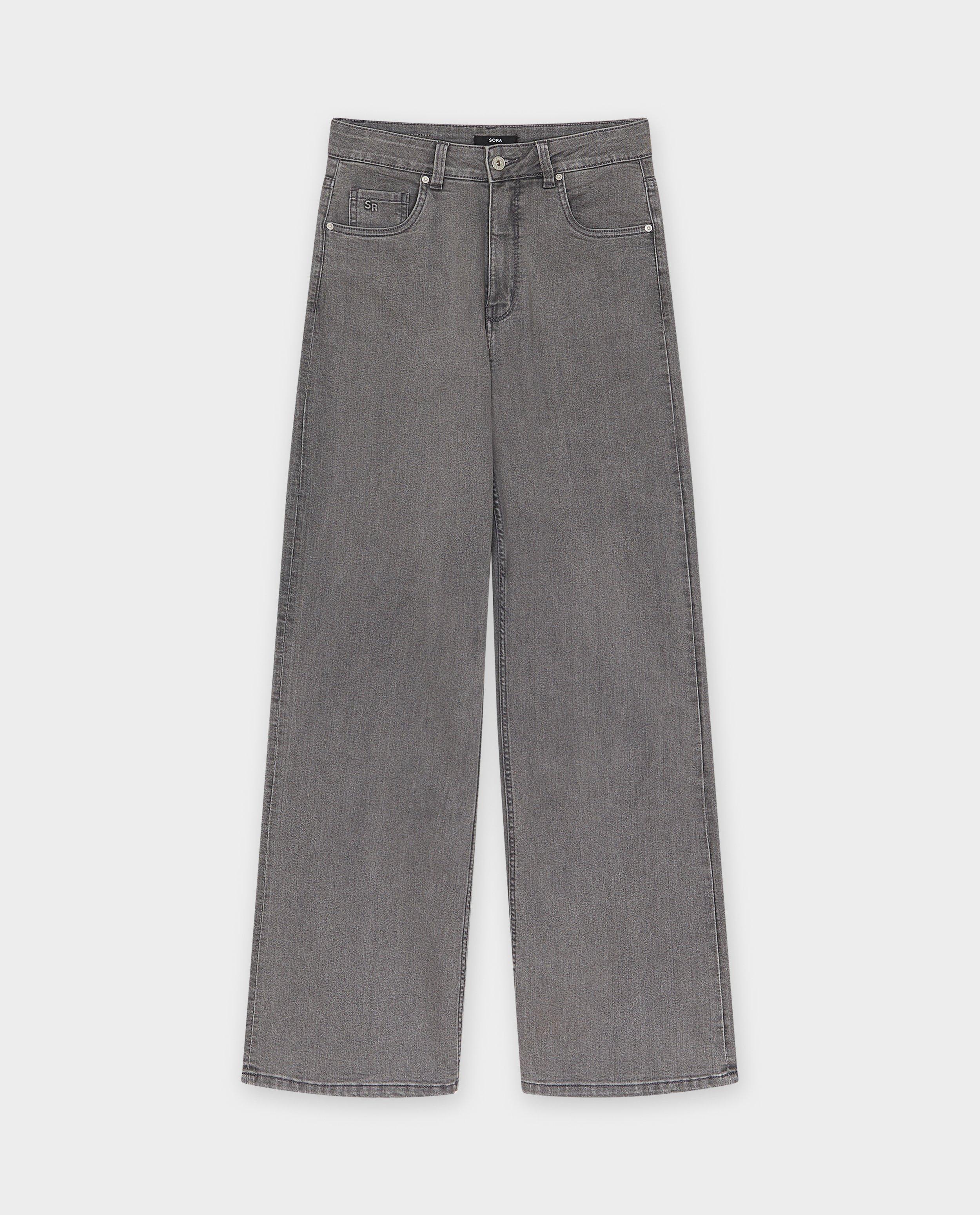 Jeans - Grijze jeans, wide fit