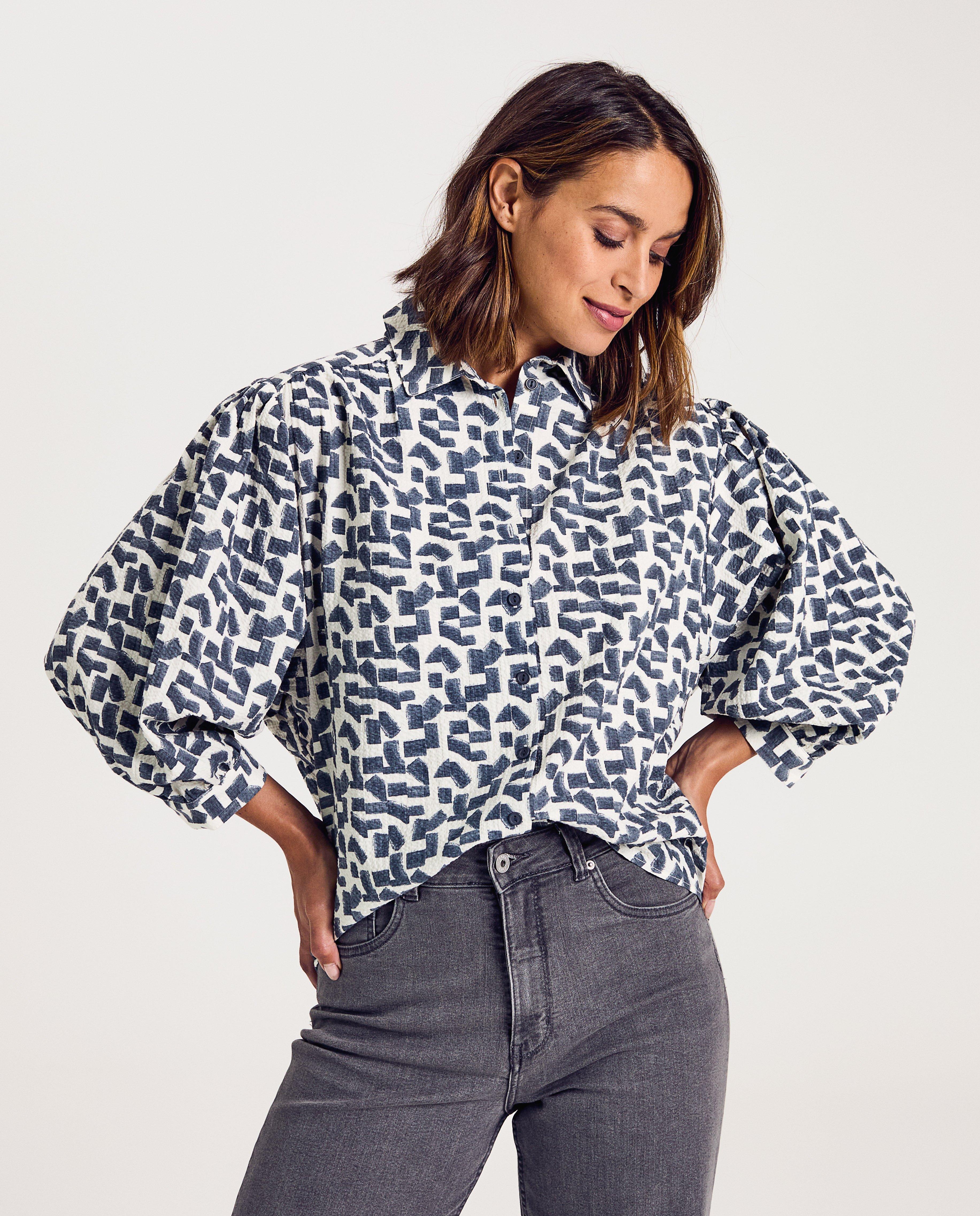 Blouse met ballonmouwen - null - Sora