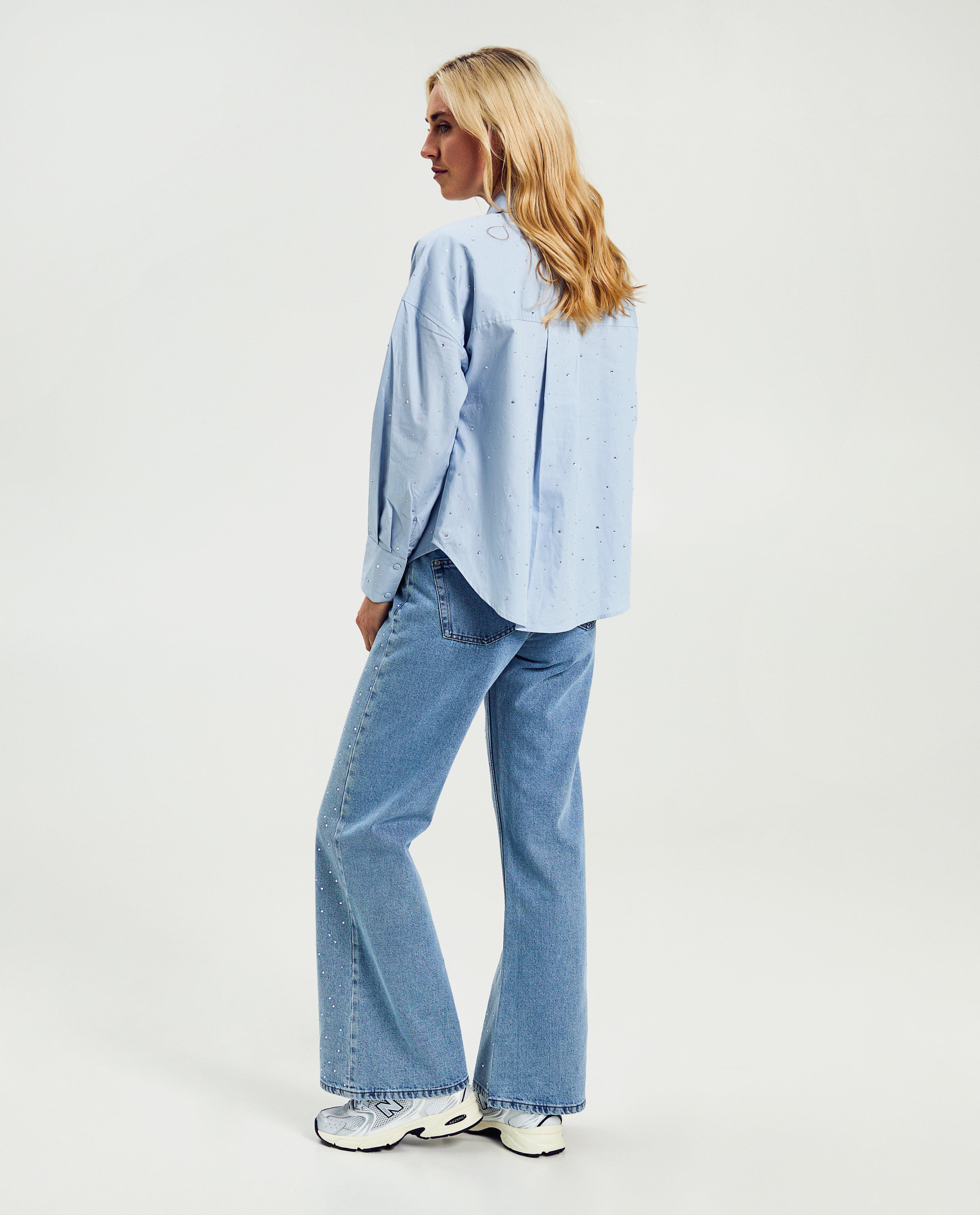 Lichtblauw hemd met strass-steentjes - Product Detail - lichtblauw - afbeelding nummer 5