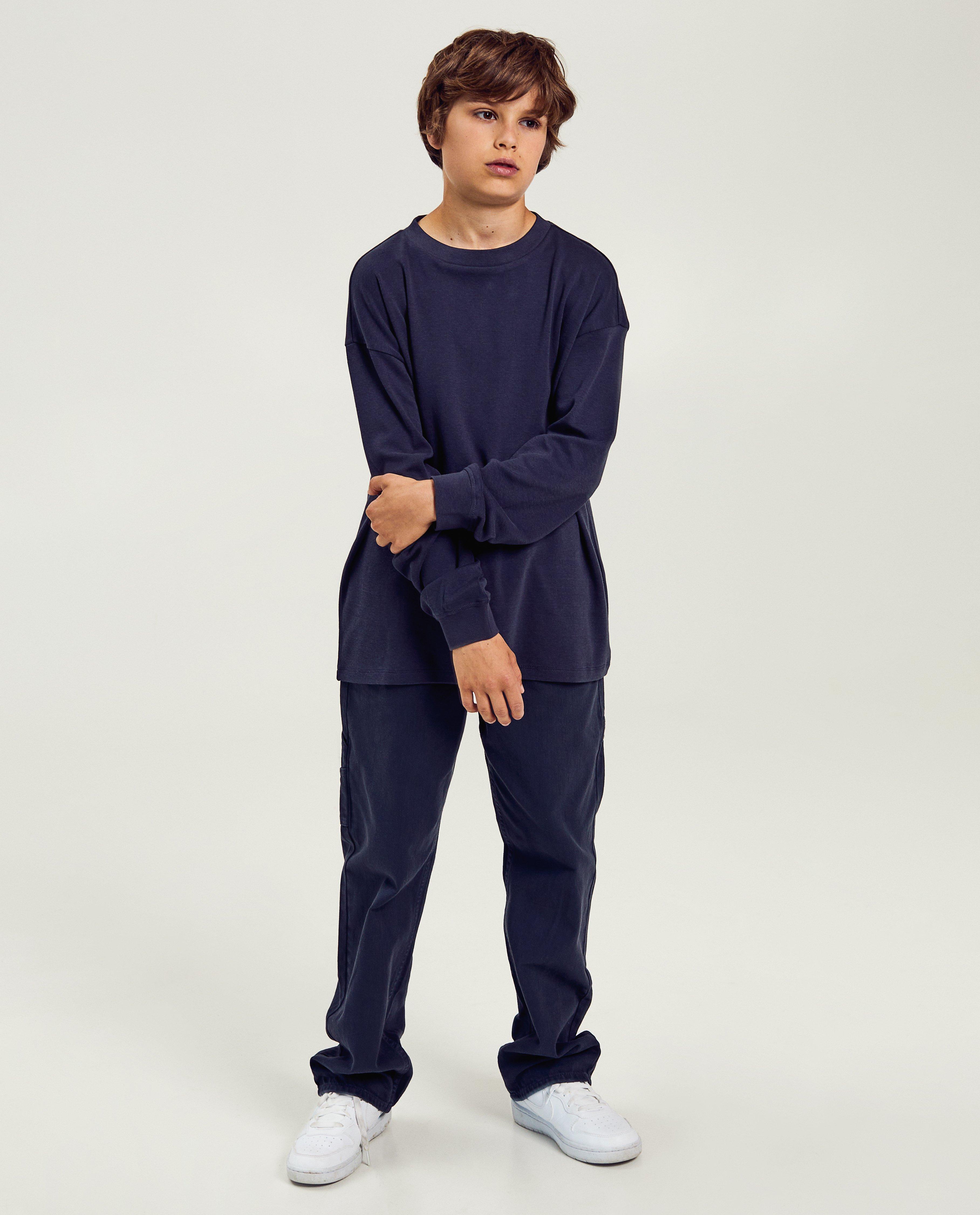 Hemden - Donkerblauwe longsleeve