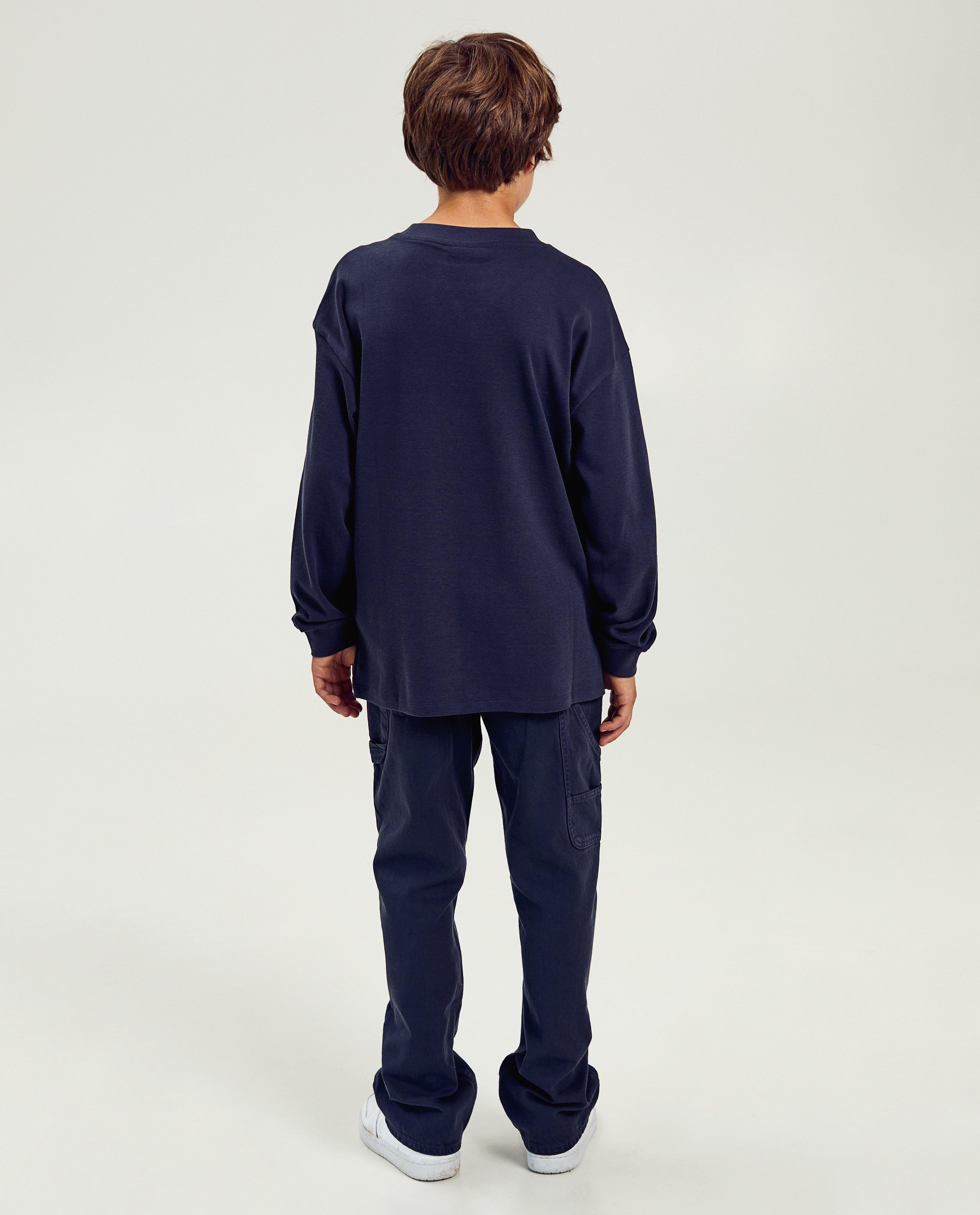 Hemden - Donkerblauwe longsleeve