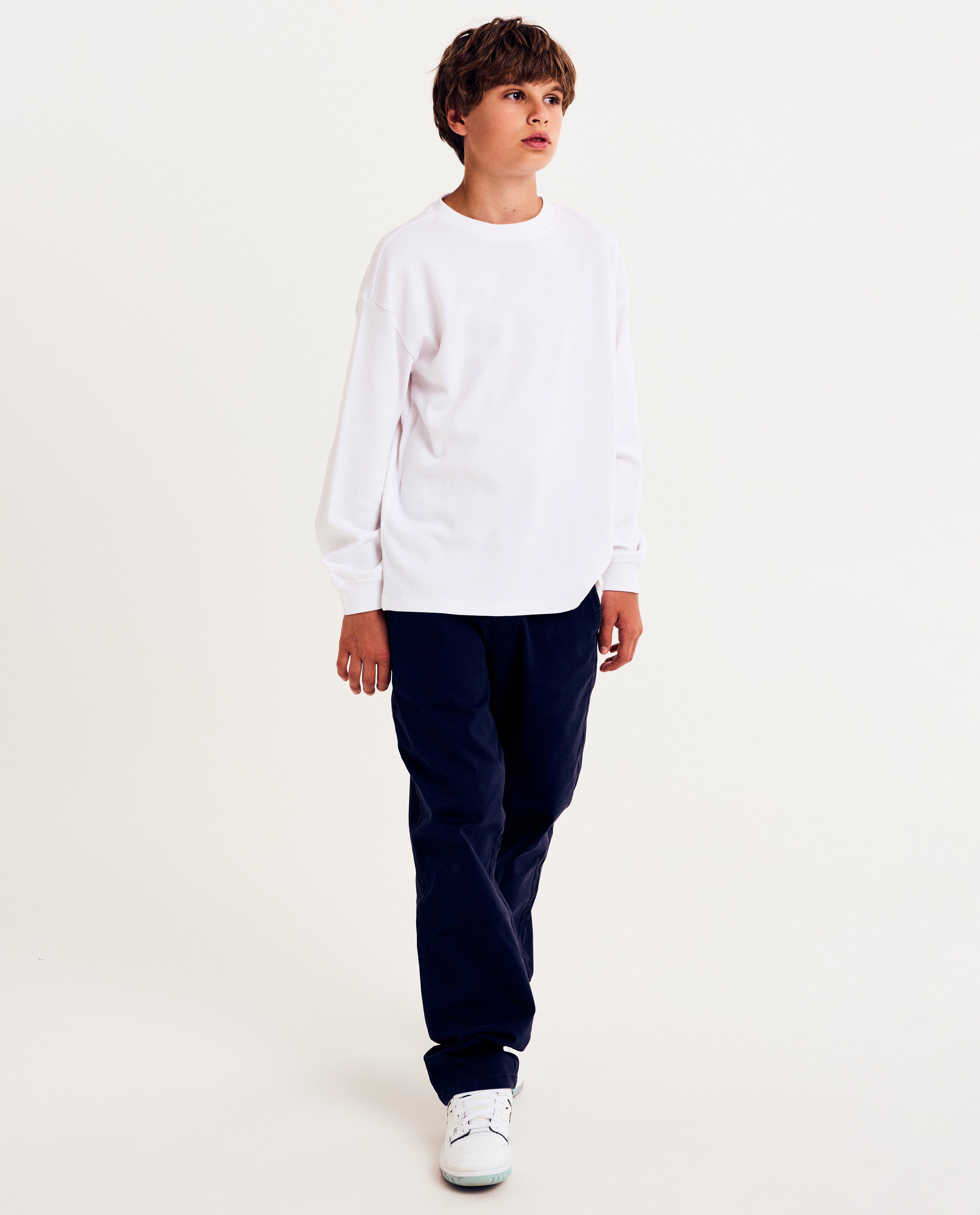 Hemden - Donkerblauwe longsleeve