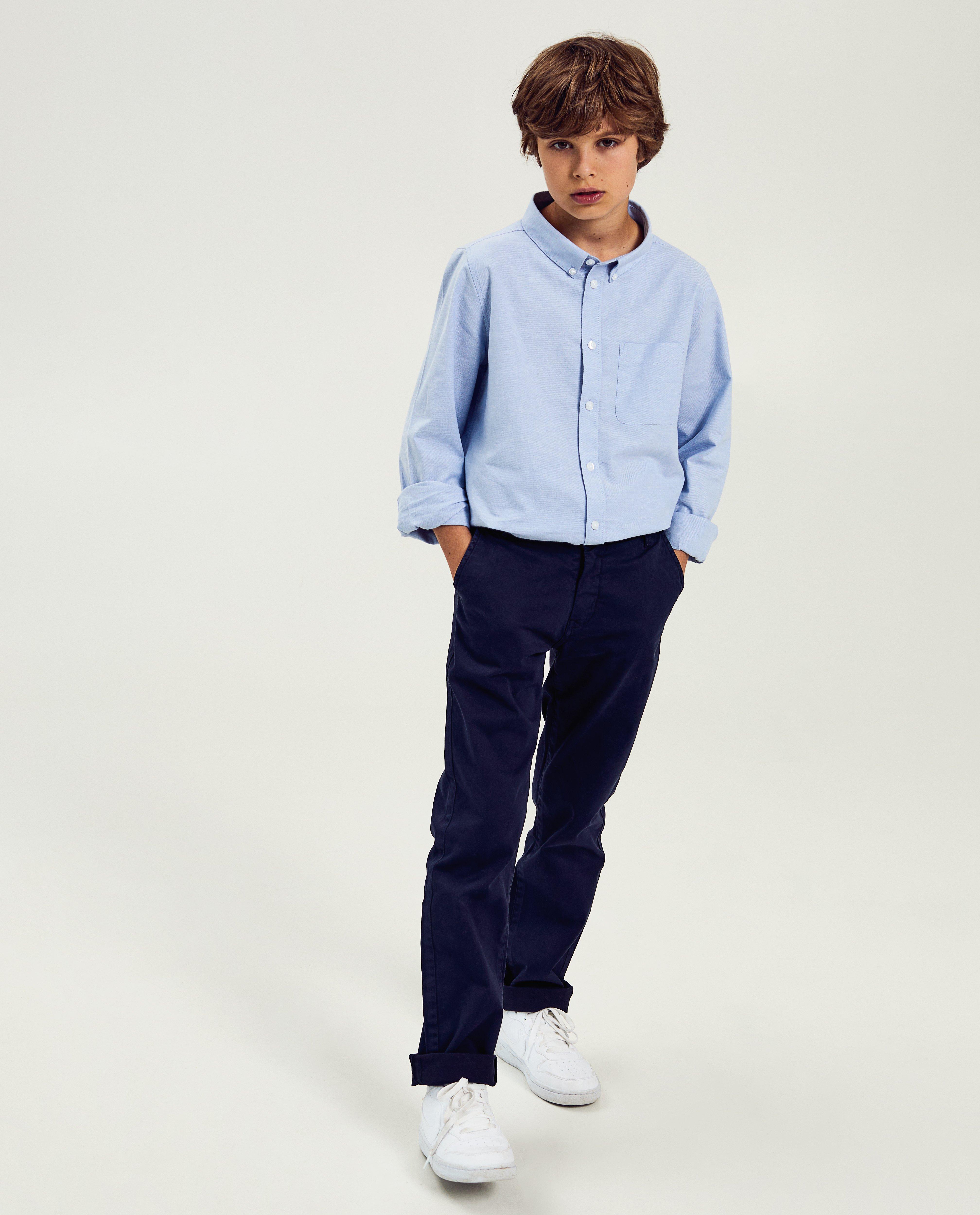 Donkerblauwe broek, straight fit, schooluniform - null - Fish & Chips