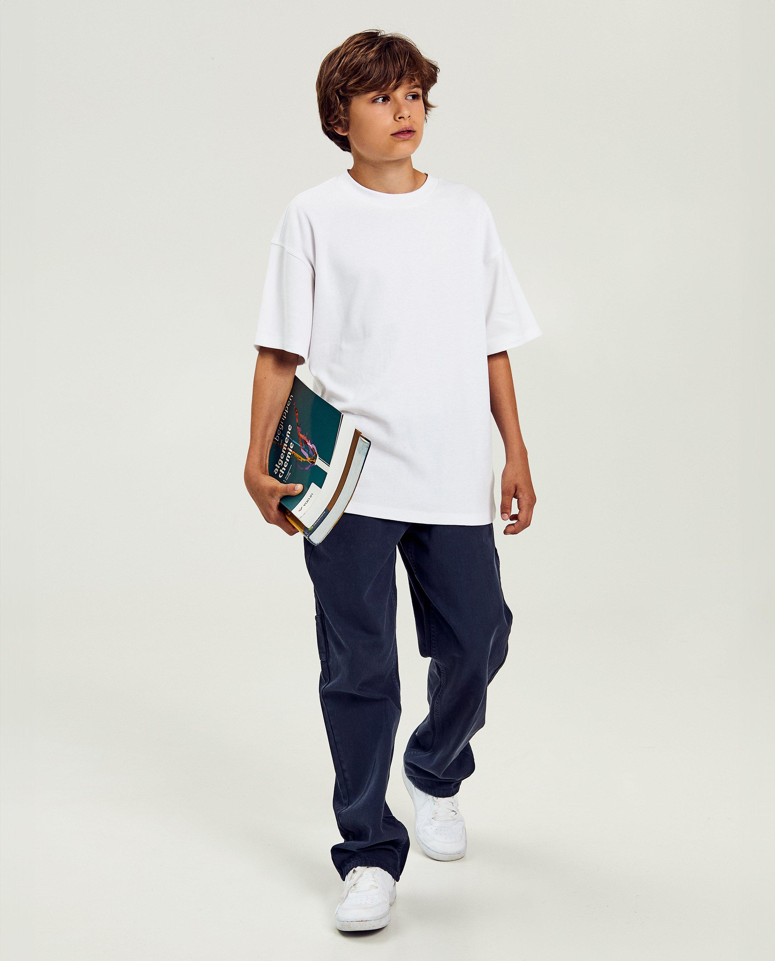 Donkerblauwe broek, loose fit, schooluniform - null - Fish & Chips