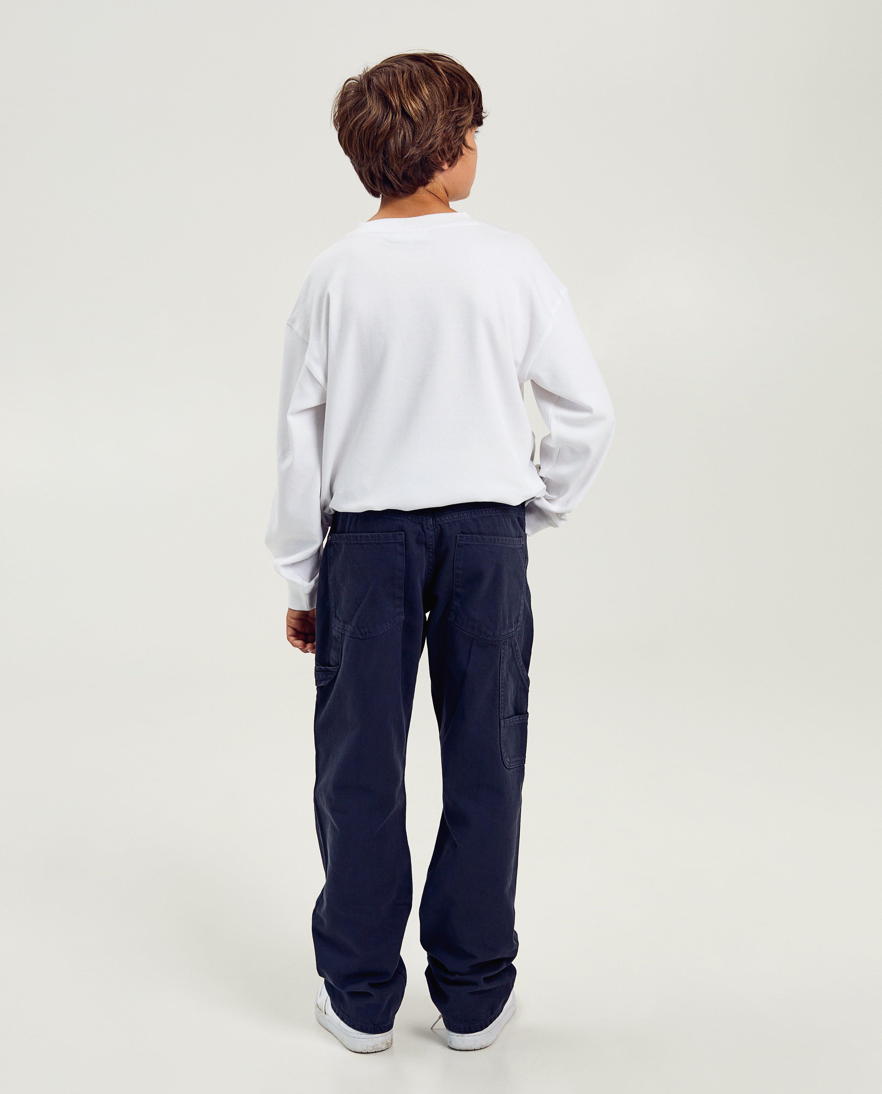 Broeken - Donkerblauwe broek, loose fit