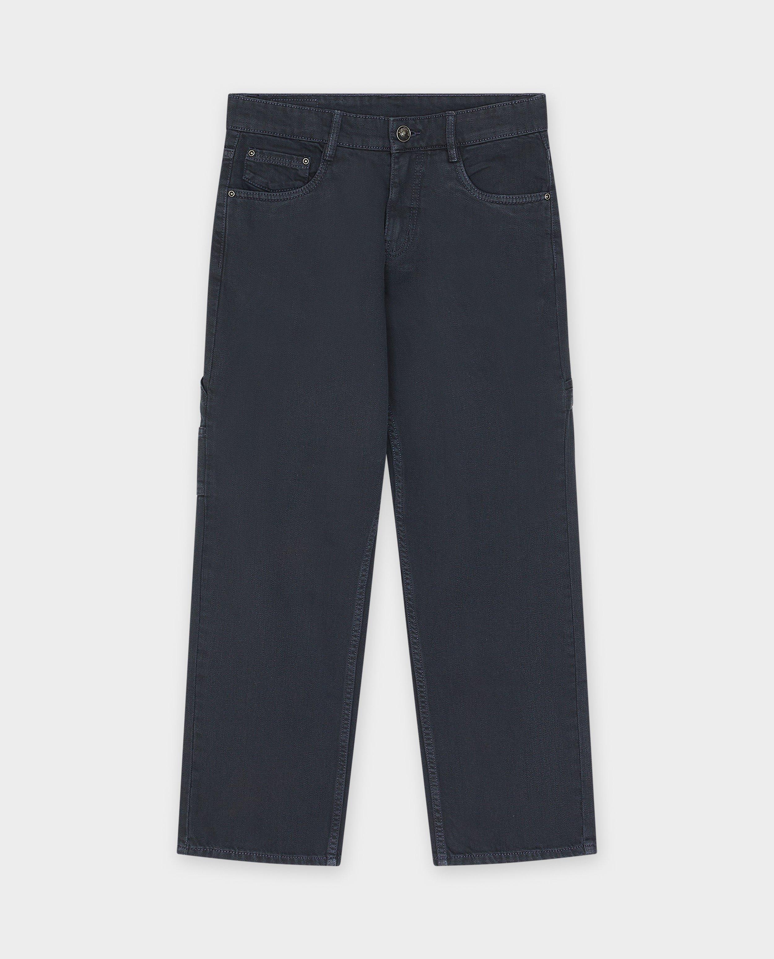 Broeken - Donkerblauwe broek, loose fit
