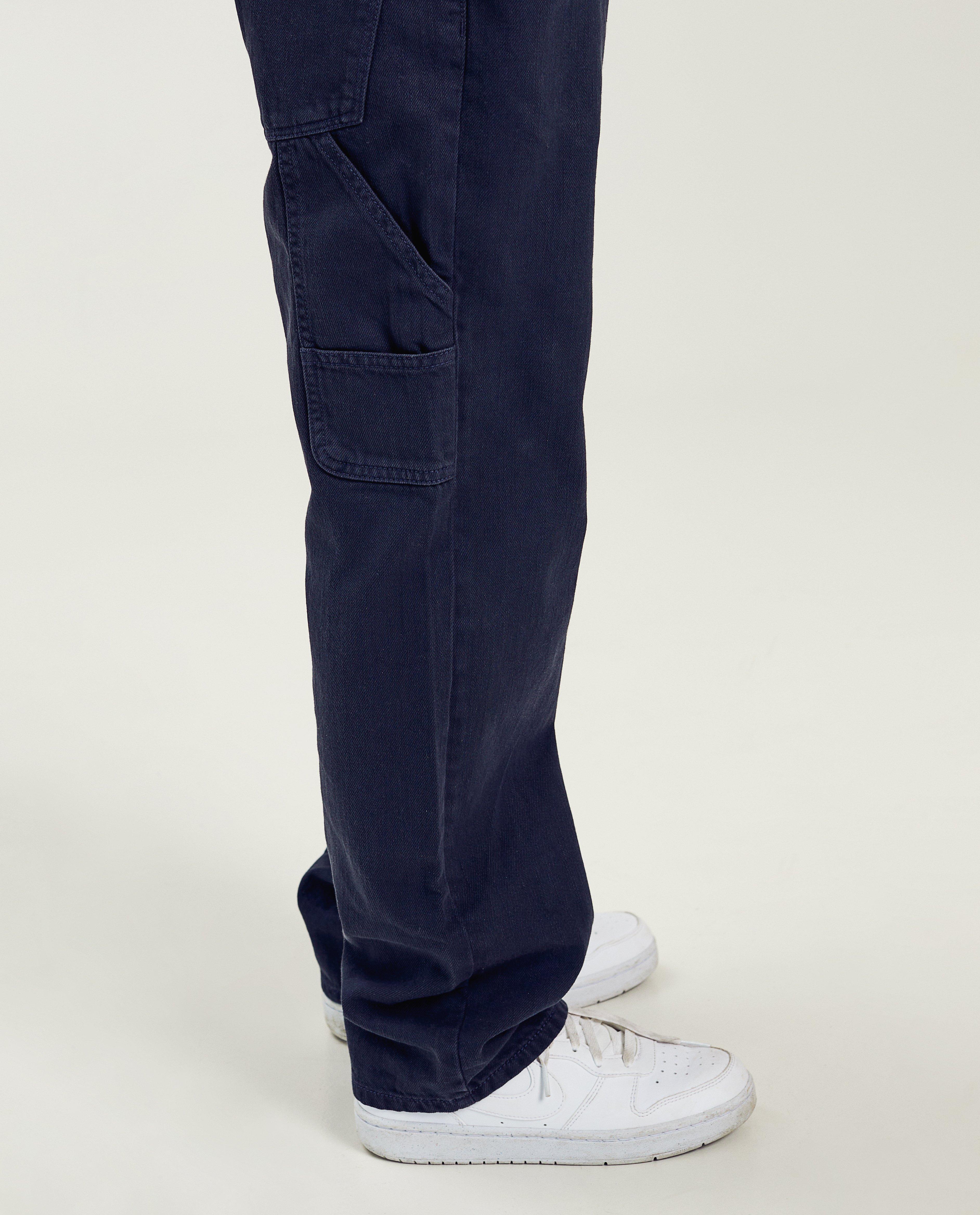 Broeken - Donkerblauwe broek, loose fit