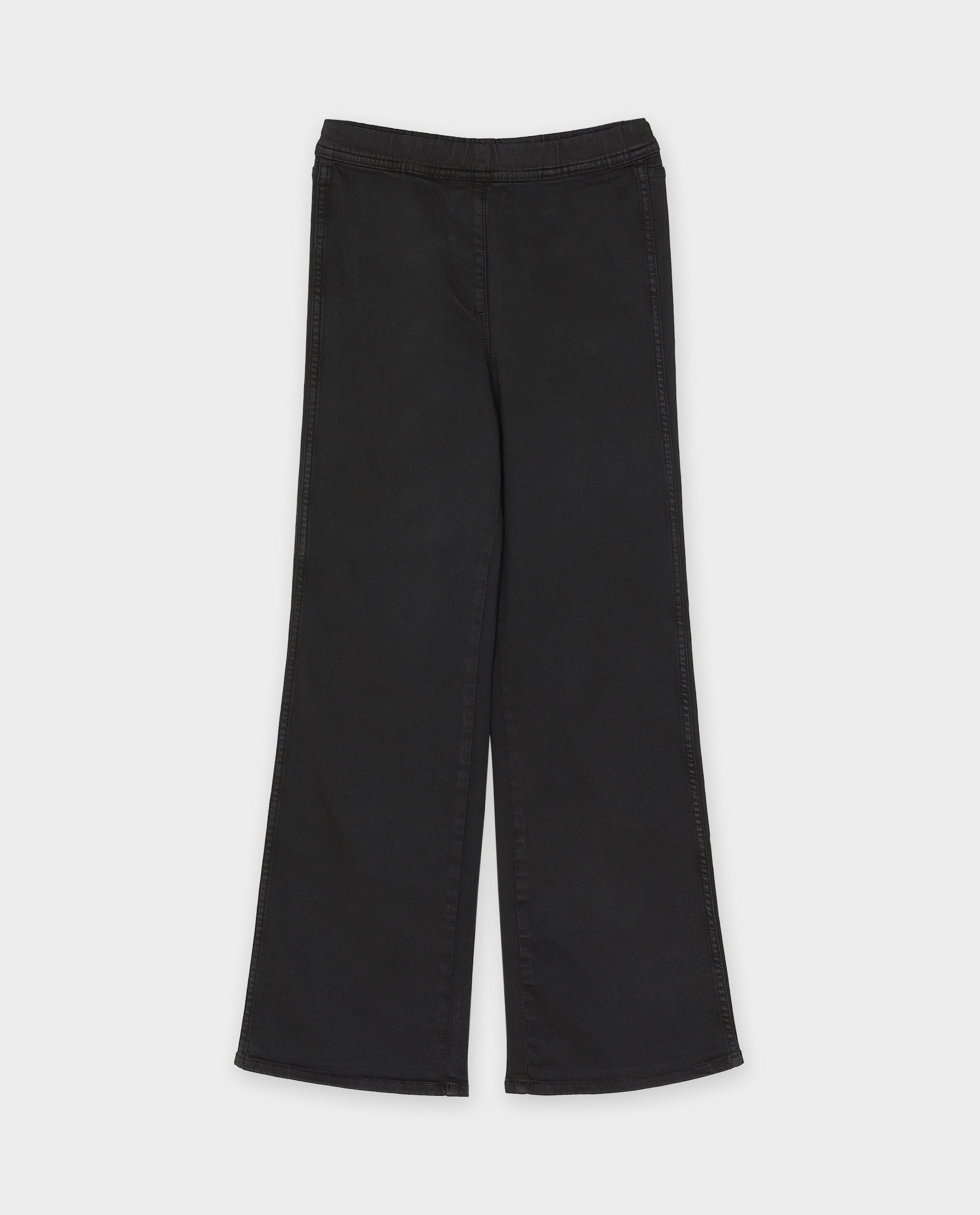 Broeken - Zwarte broek, wide fit