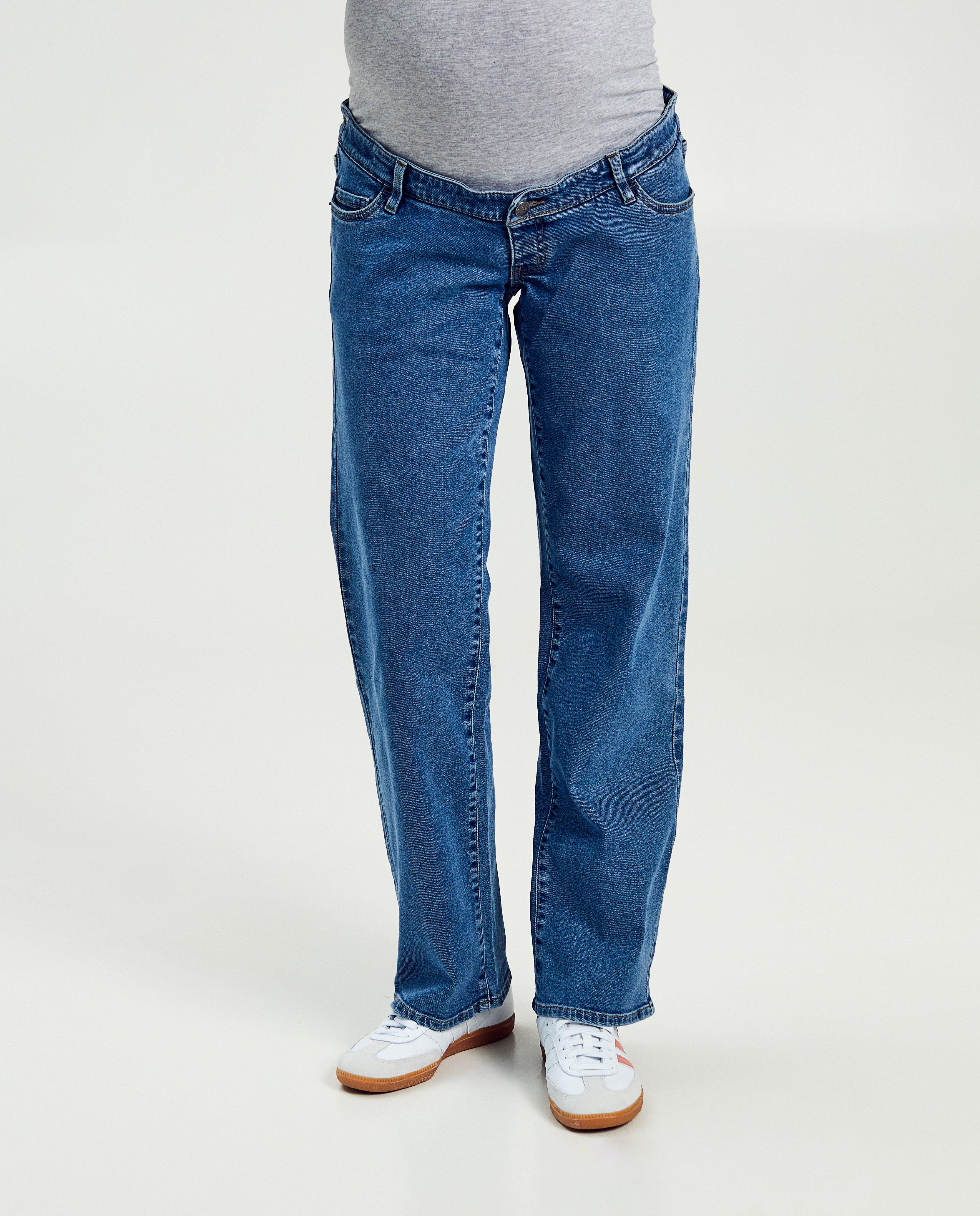 Jeans - Jeans de grossesse gris, coupe ample