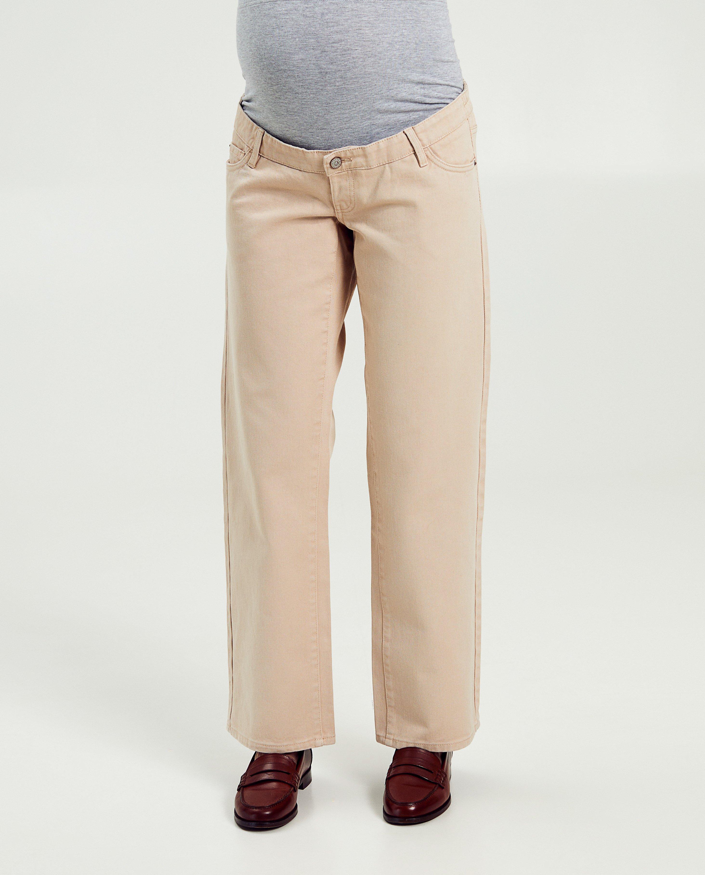 Pantalons - Pantalon de grossesse beige, coupe ample