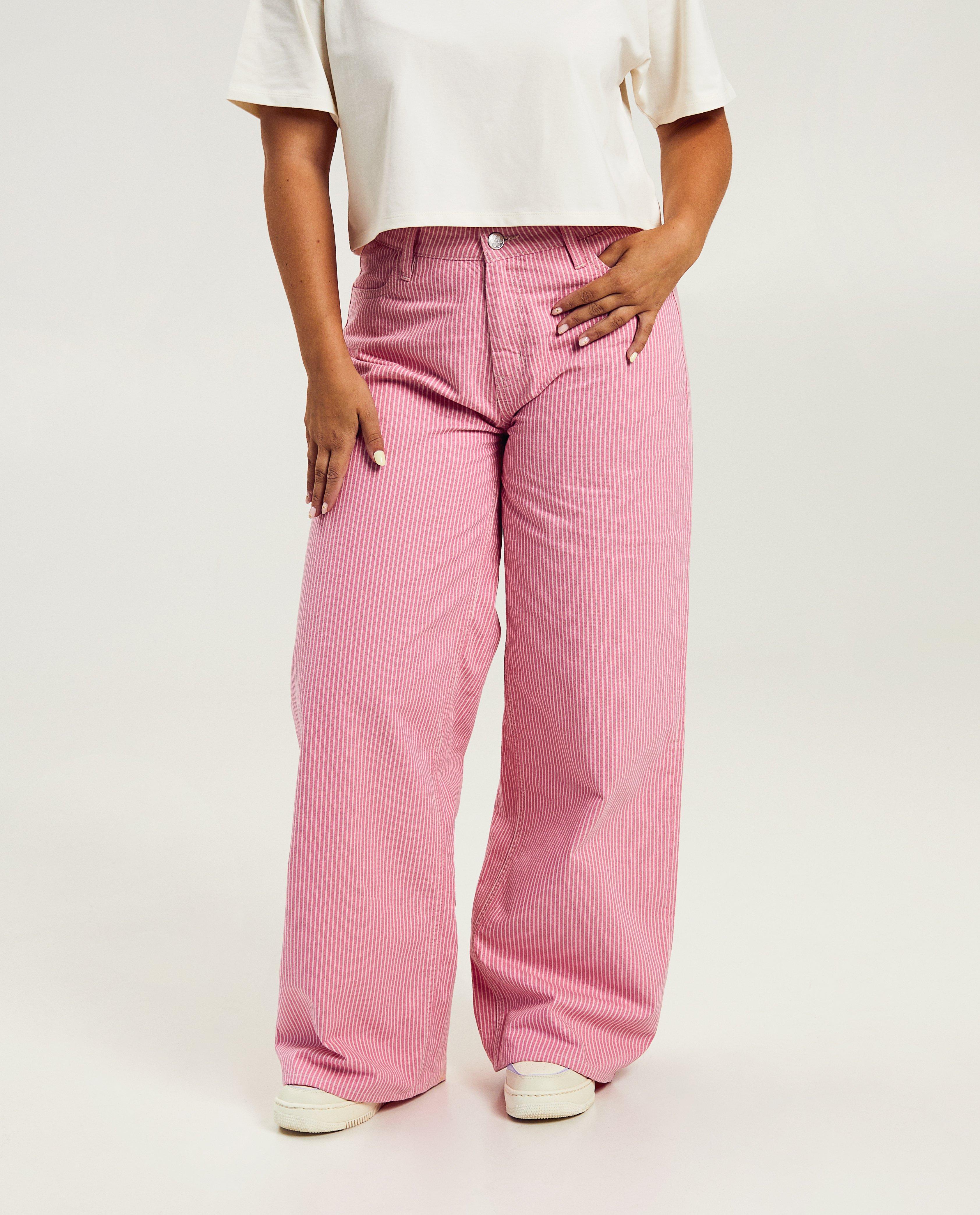 Broeken - Broek met fijne strepen, straight fit