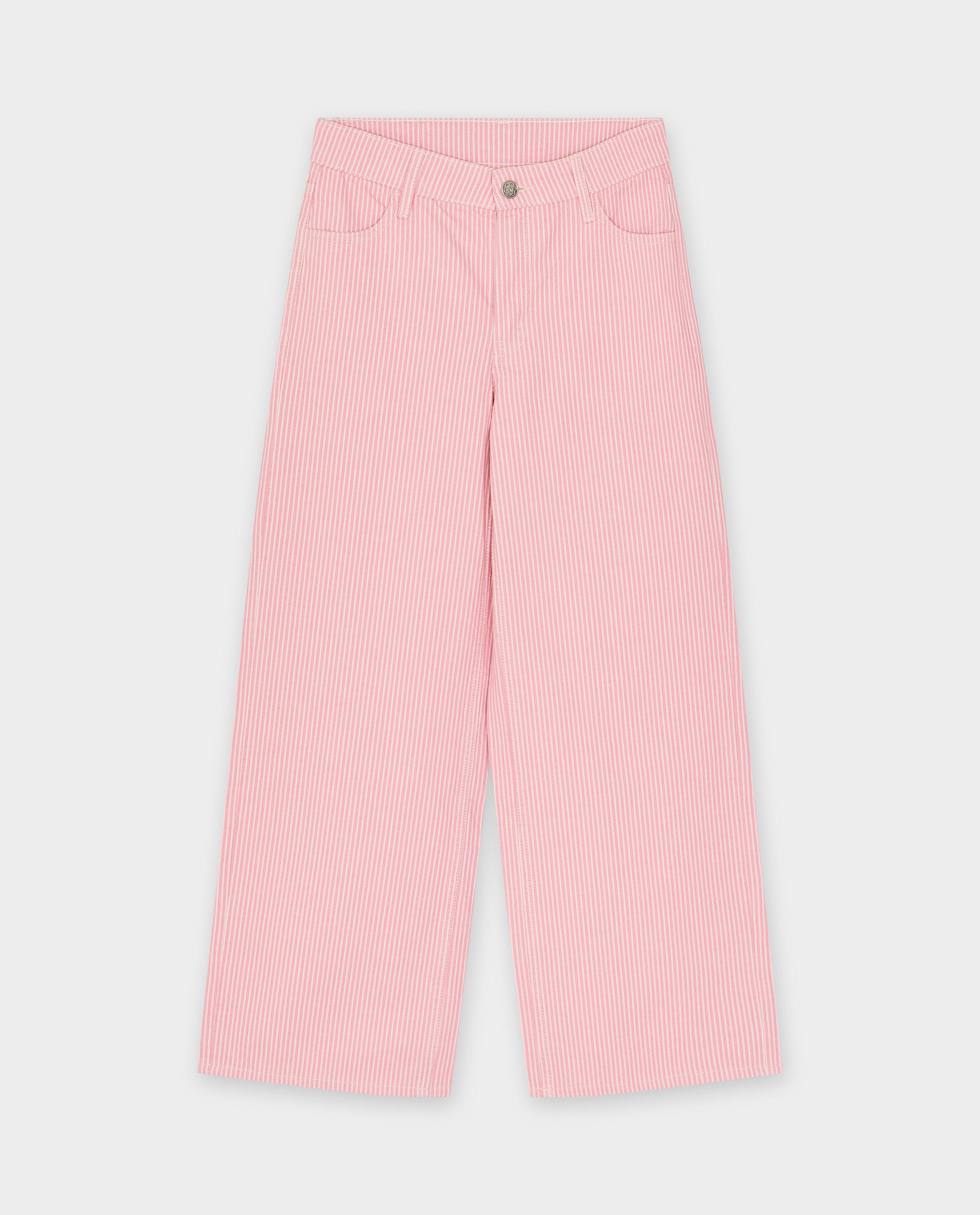 Broeken - Broek met fijne strepen, straight fit