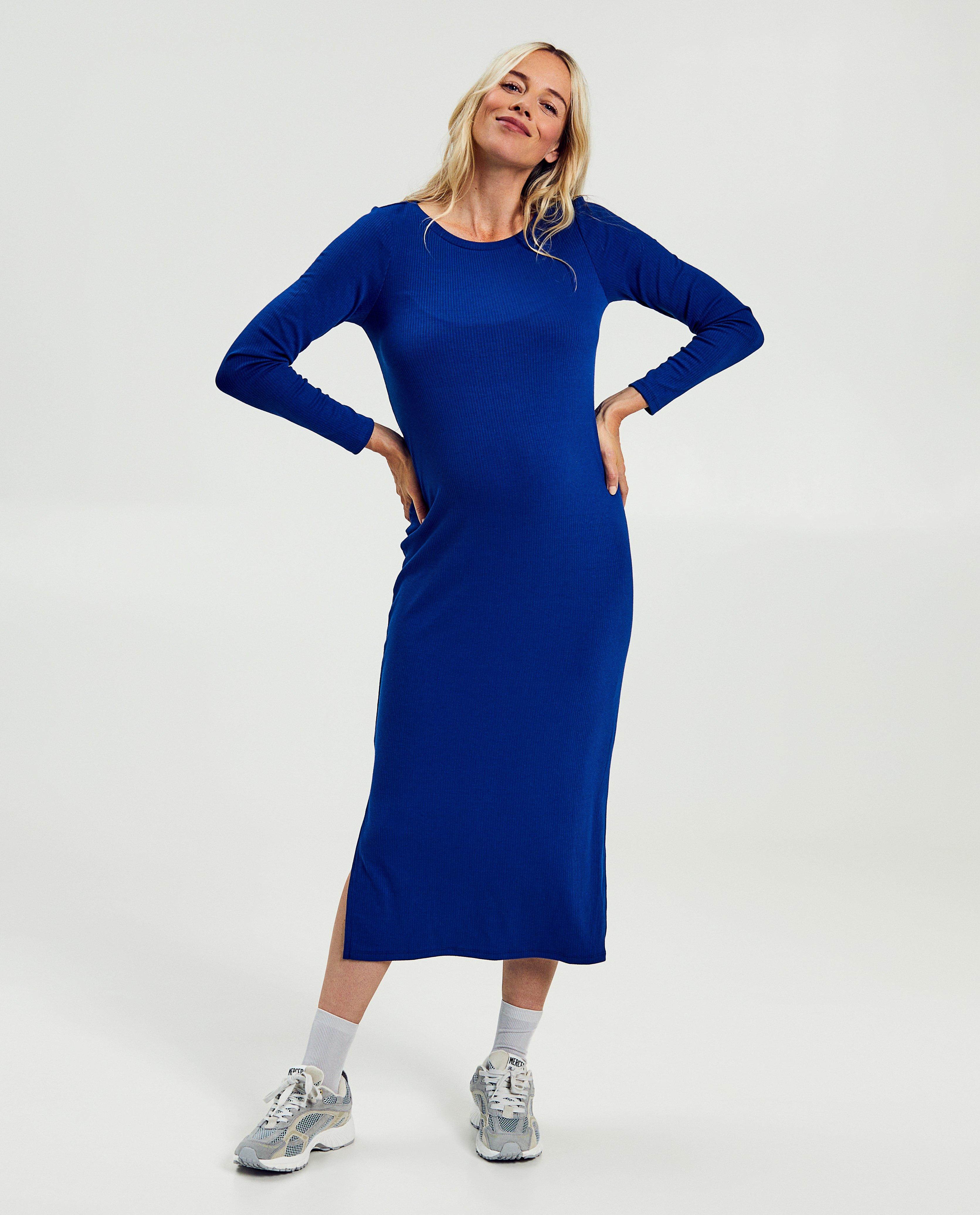 Zwangerschapsjurk met rib - null - Atelier Maman