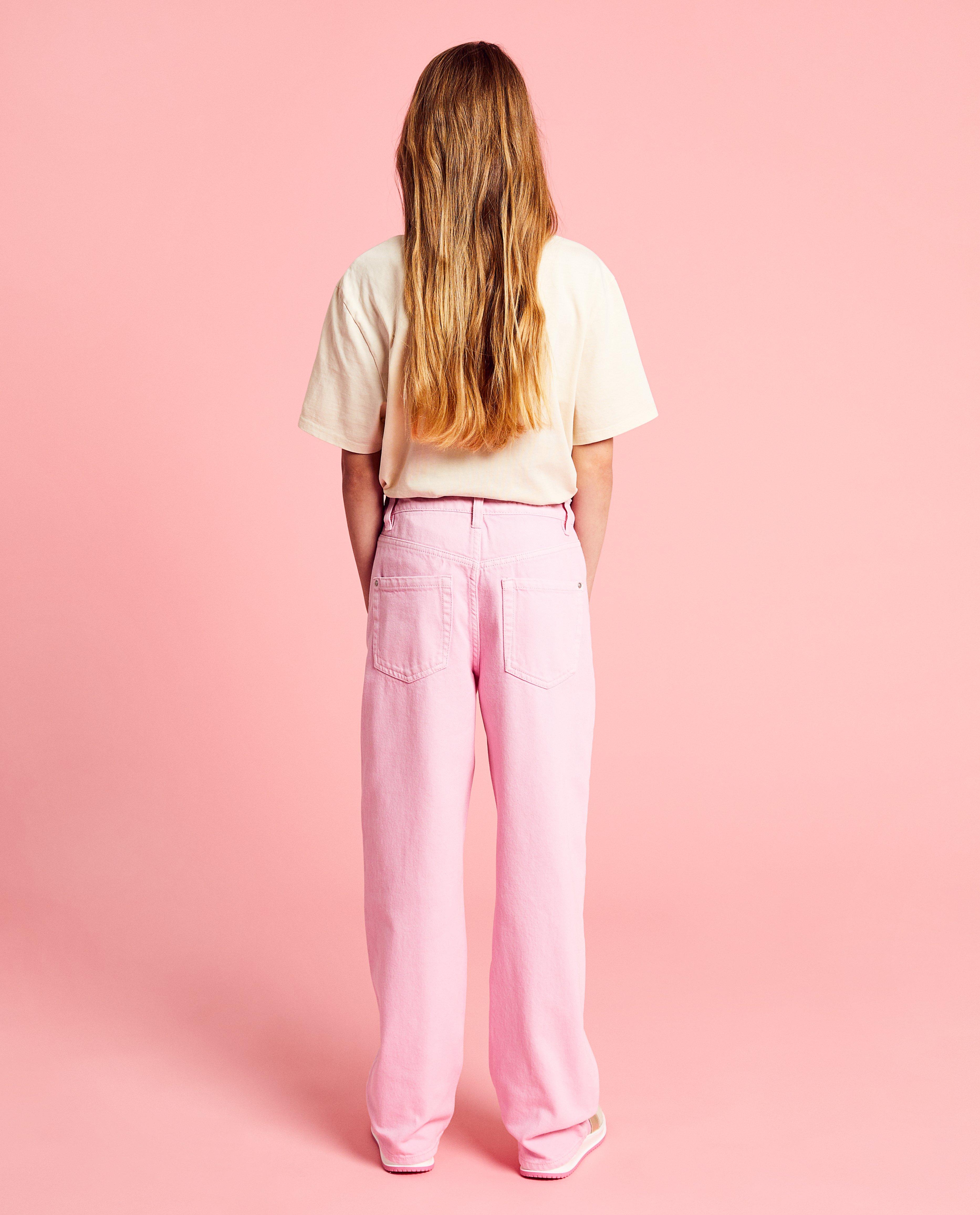Roze jeans, straight fit, 6-14 jaar - Product Detail - roze - afbeelding nummer 2