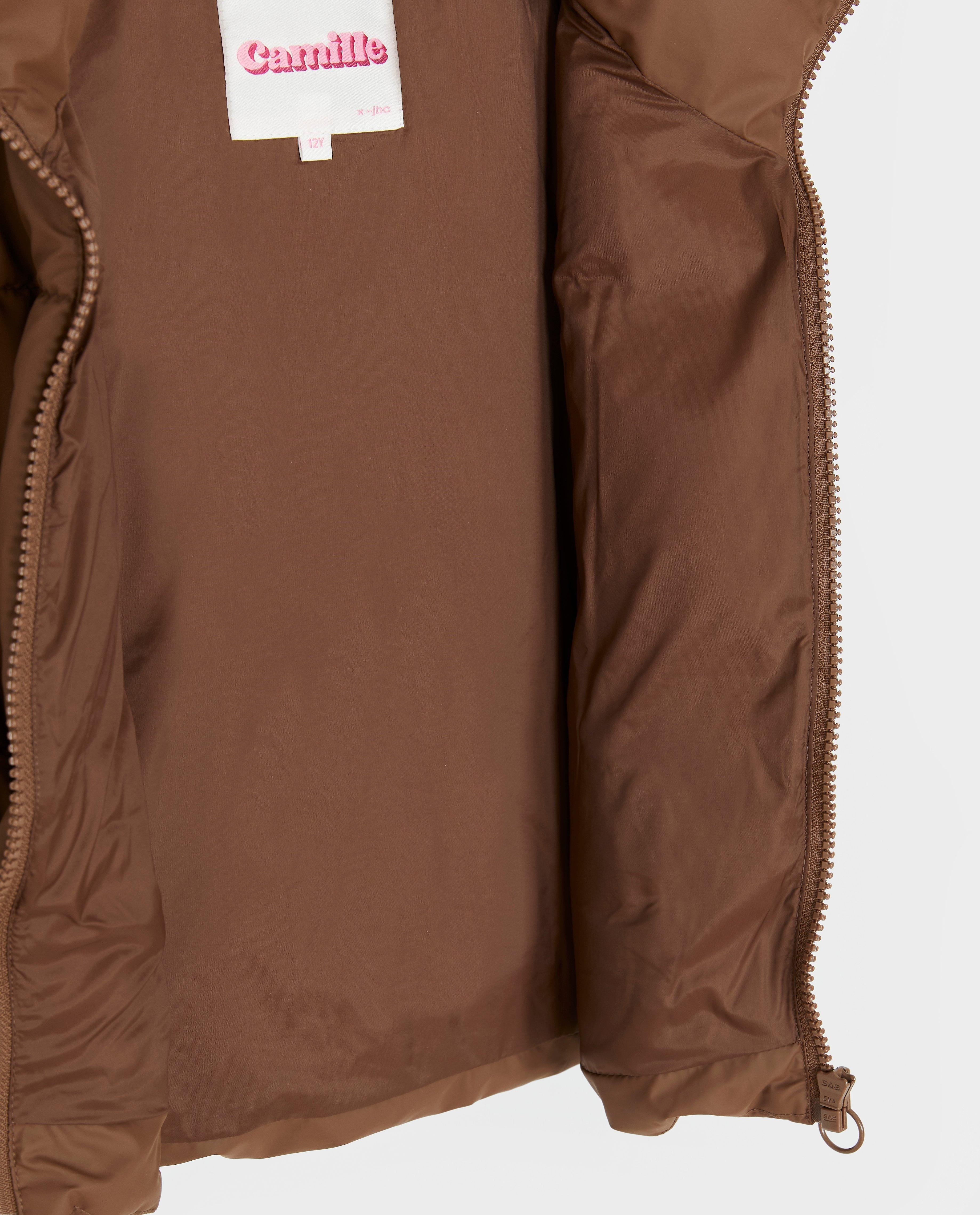 Poncho's en teddy's - Bruine bodywarmer, 6-14 jaar