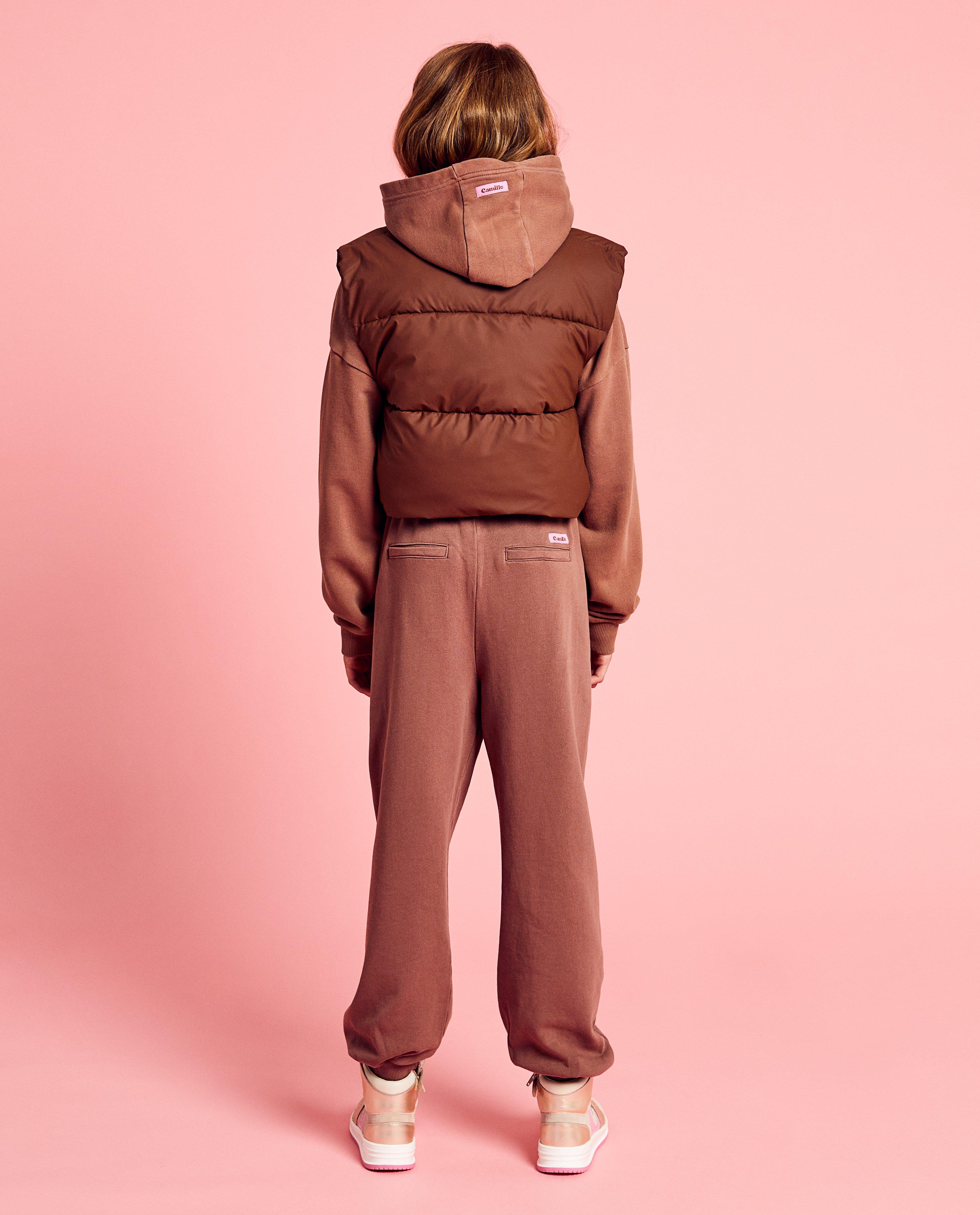 Poncho's en teddy's - Bruine bodywarmer, 6-14 jaar