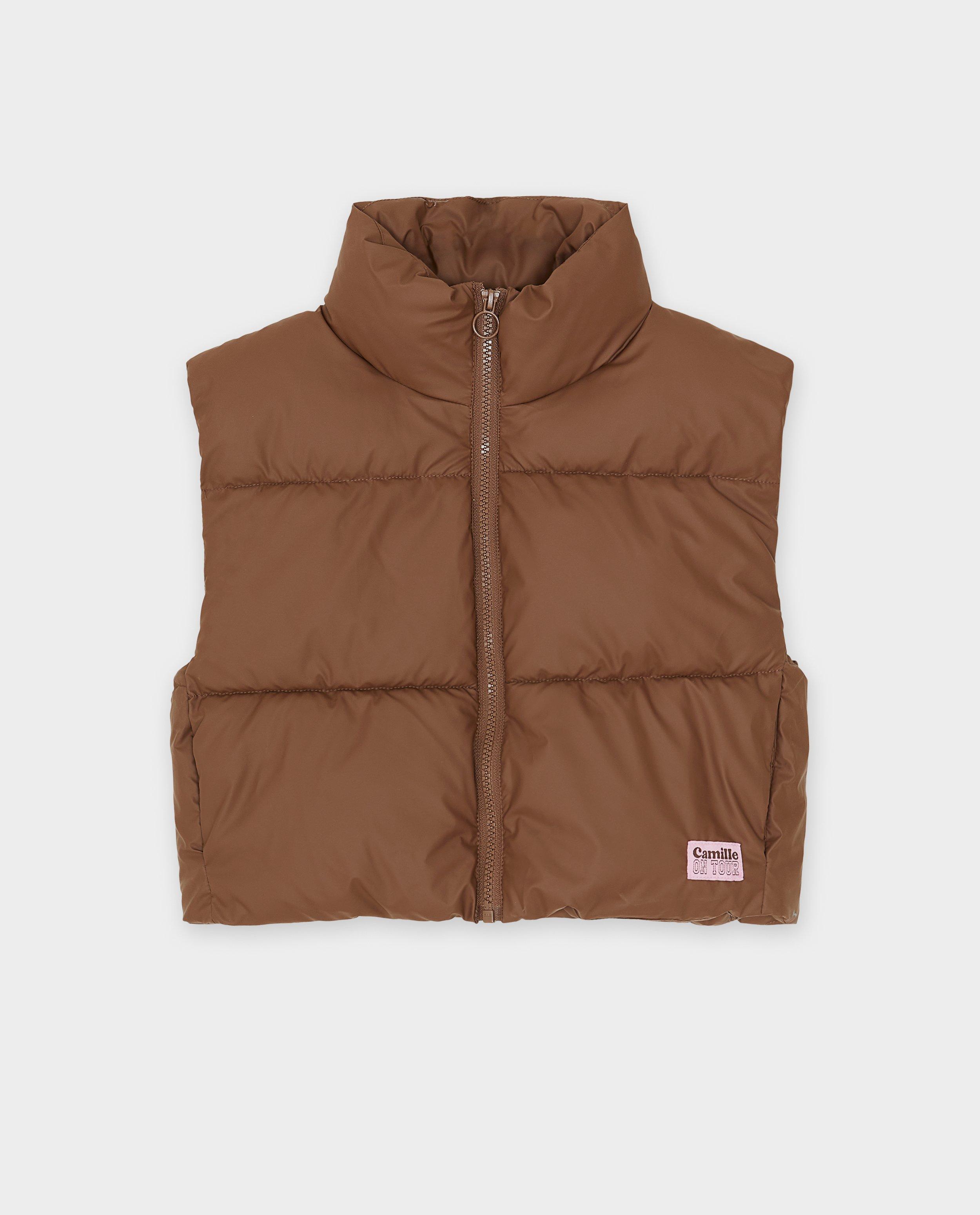 Poncho's en teddy's - Bruine bodywarmer, 6-14 jaar