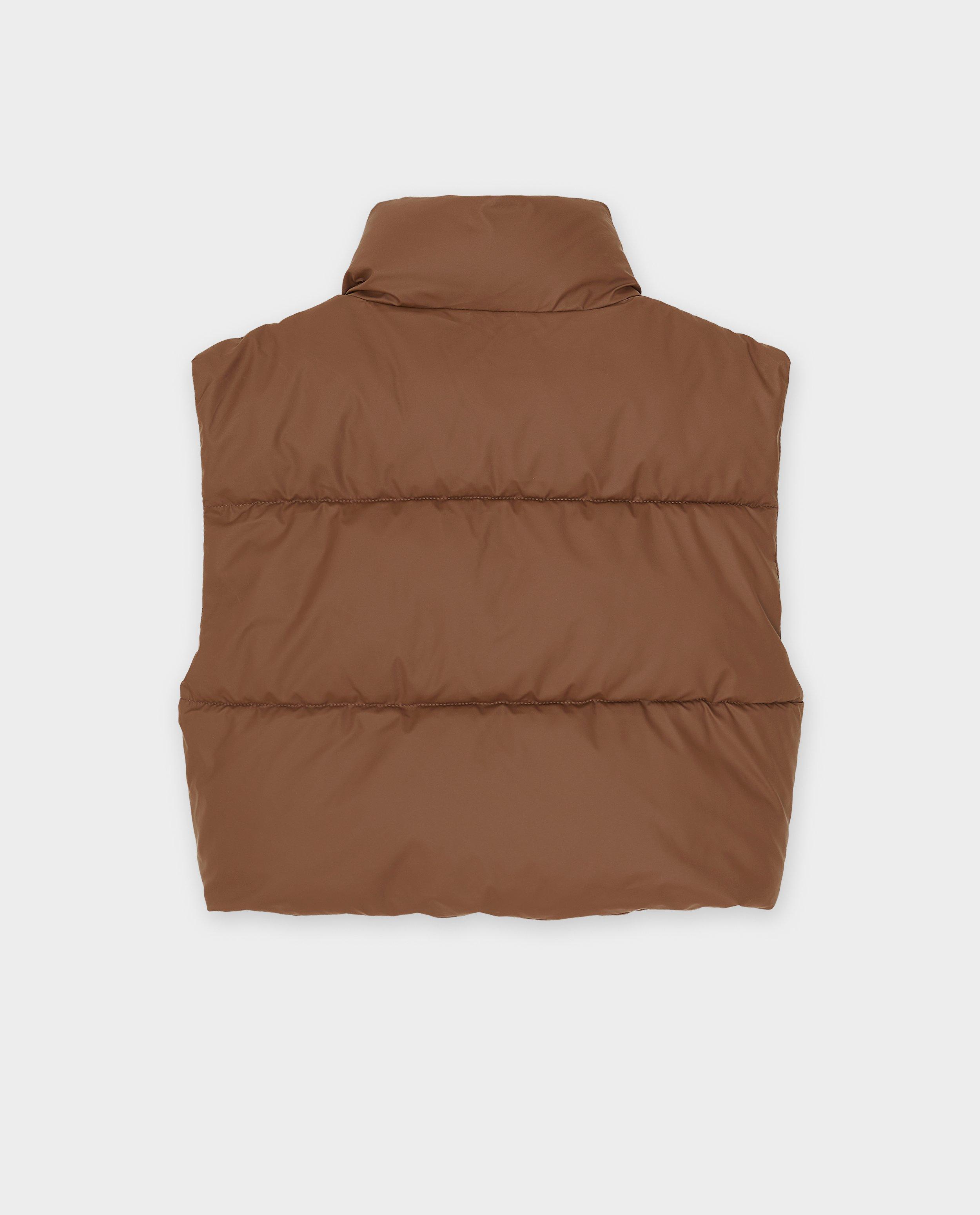 Poncho's en teddy's - Bruine bodywarmer, 6-14 jaar