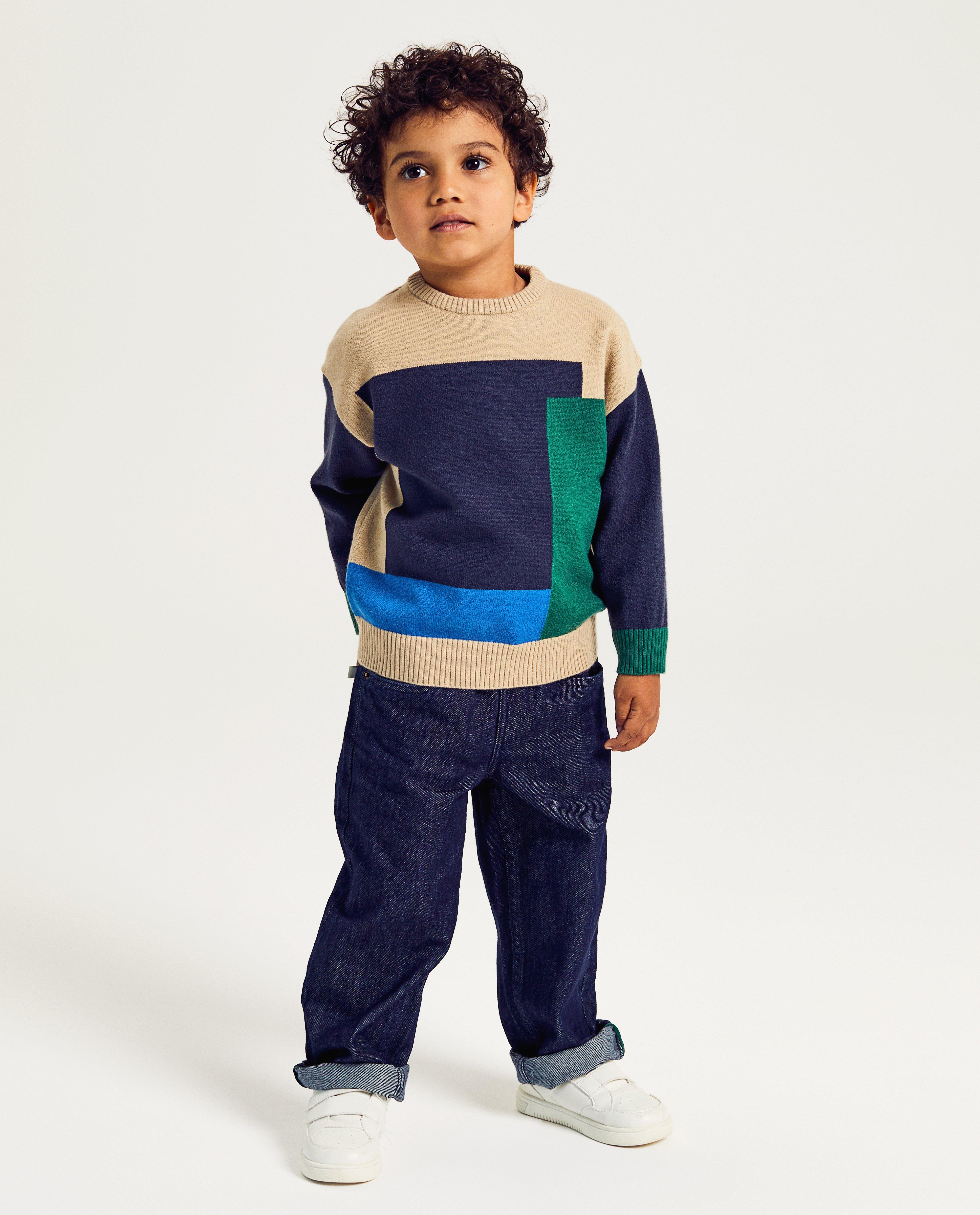 Trui met color block - Product Detail - lichtbeige - afbeelding nummer 3