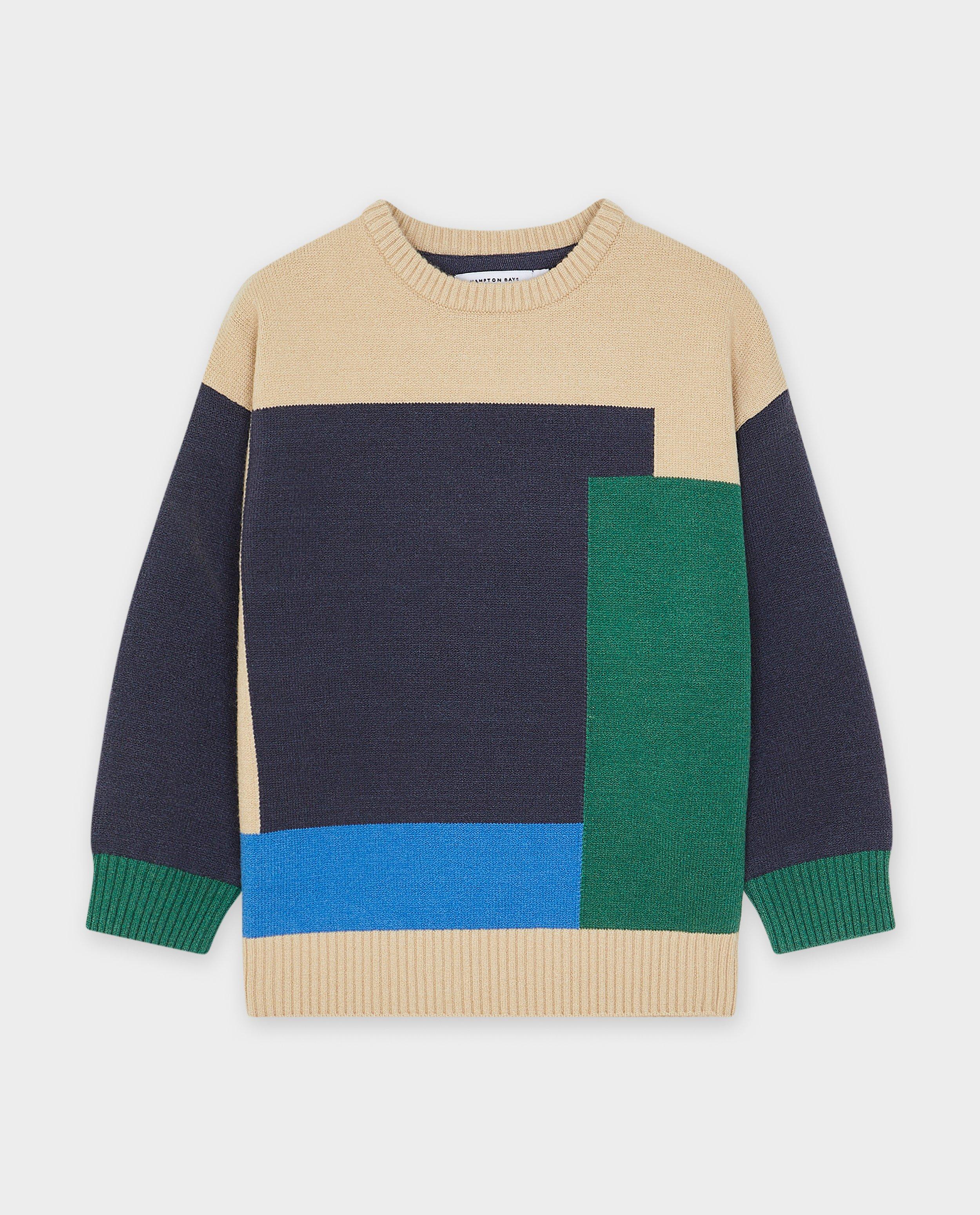 Trui met color block - Product Detail - lichtbeige - afbeelding nummer 5