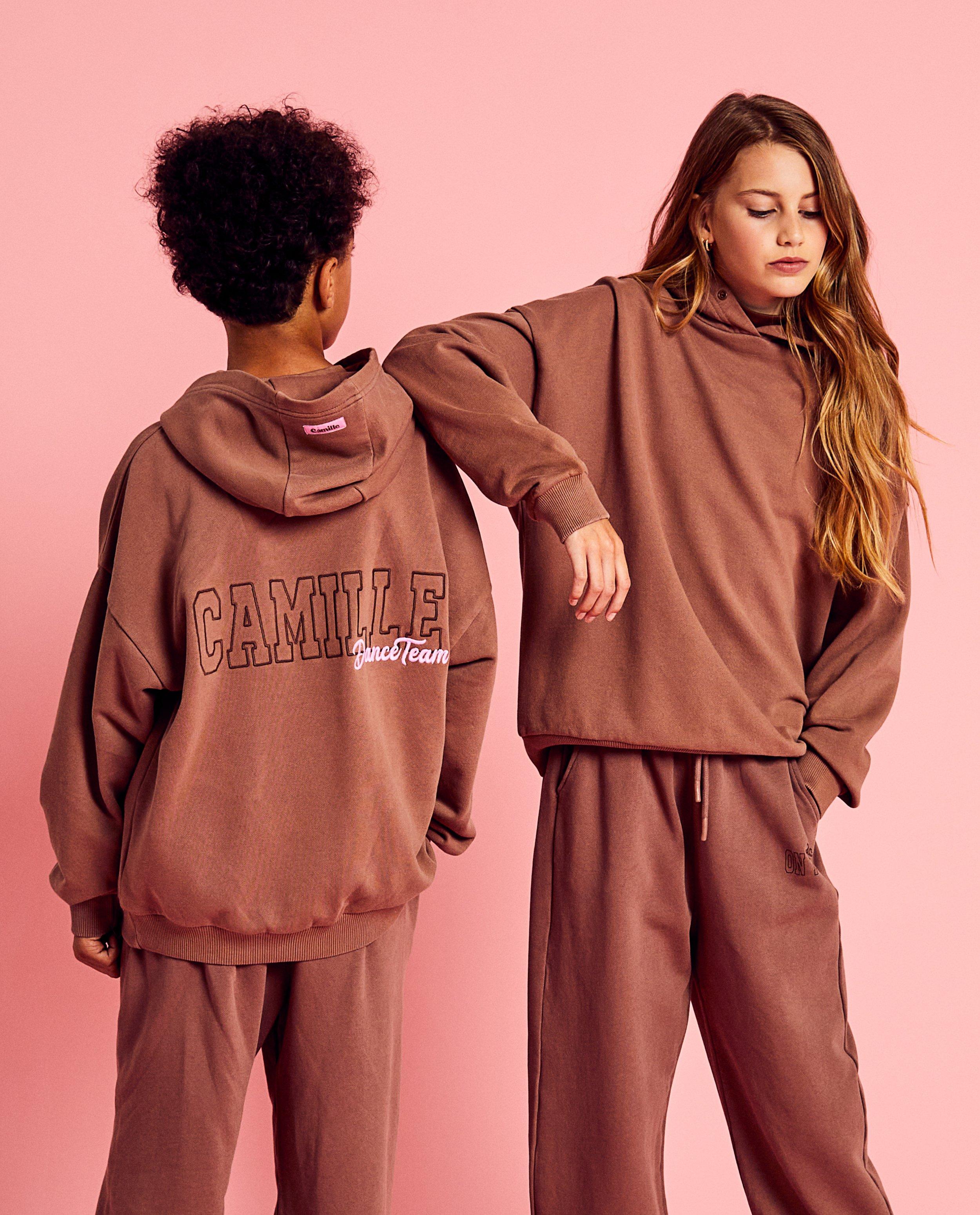 Hoodie met geborduurd opschrift, unisex, 6-14 jaar - null - CAMILLE