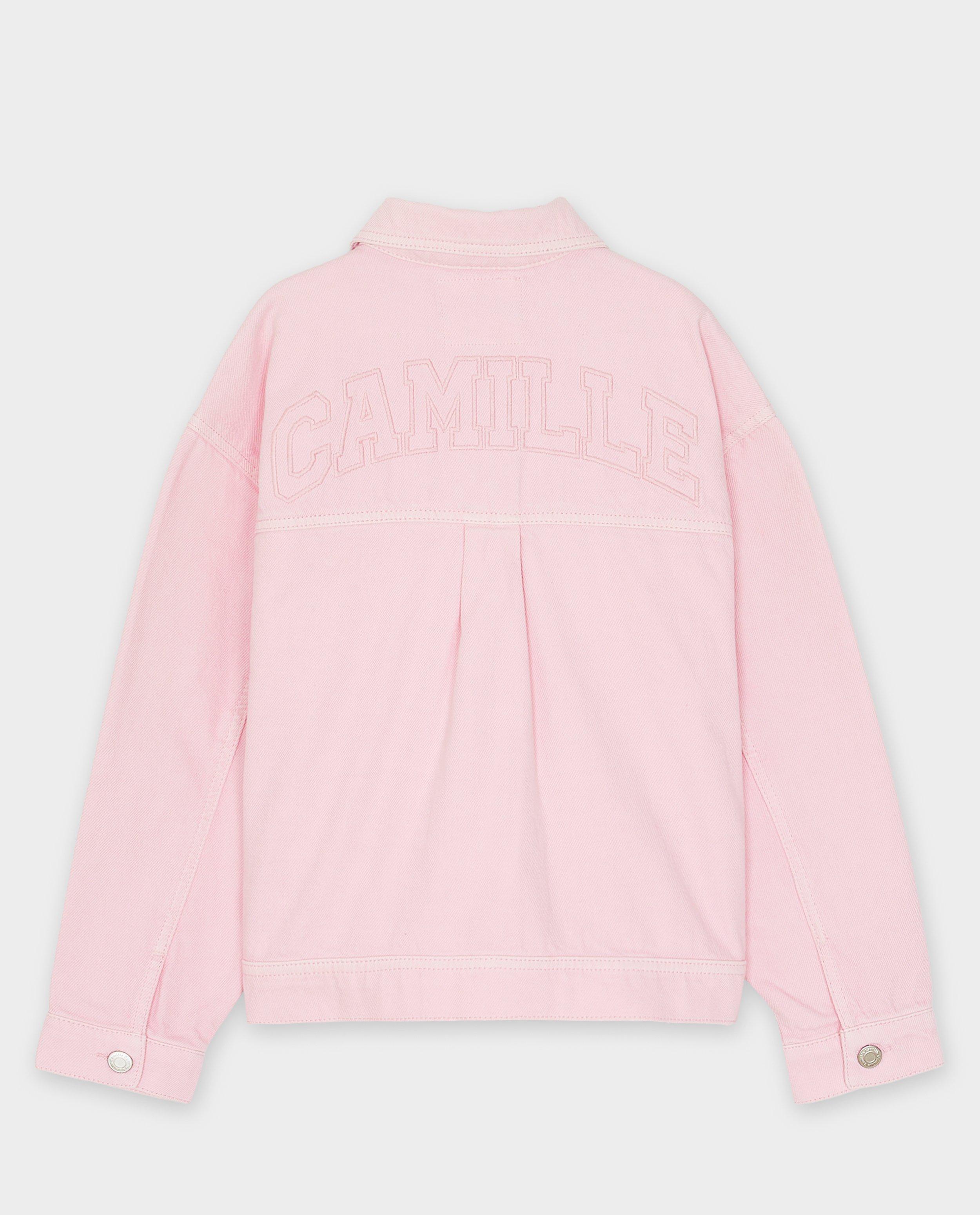 Poncho's en teddy's - Jeansvest met geborduurd opschrift, 6-14 jaar