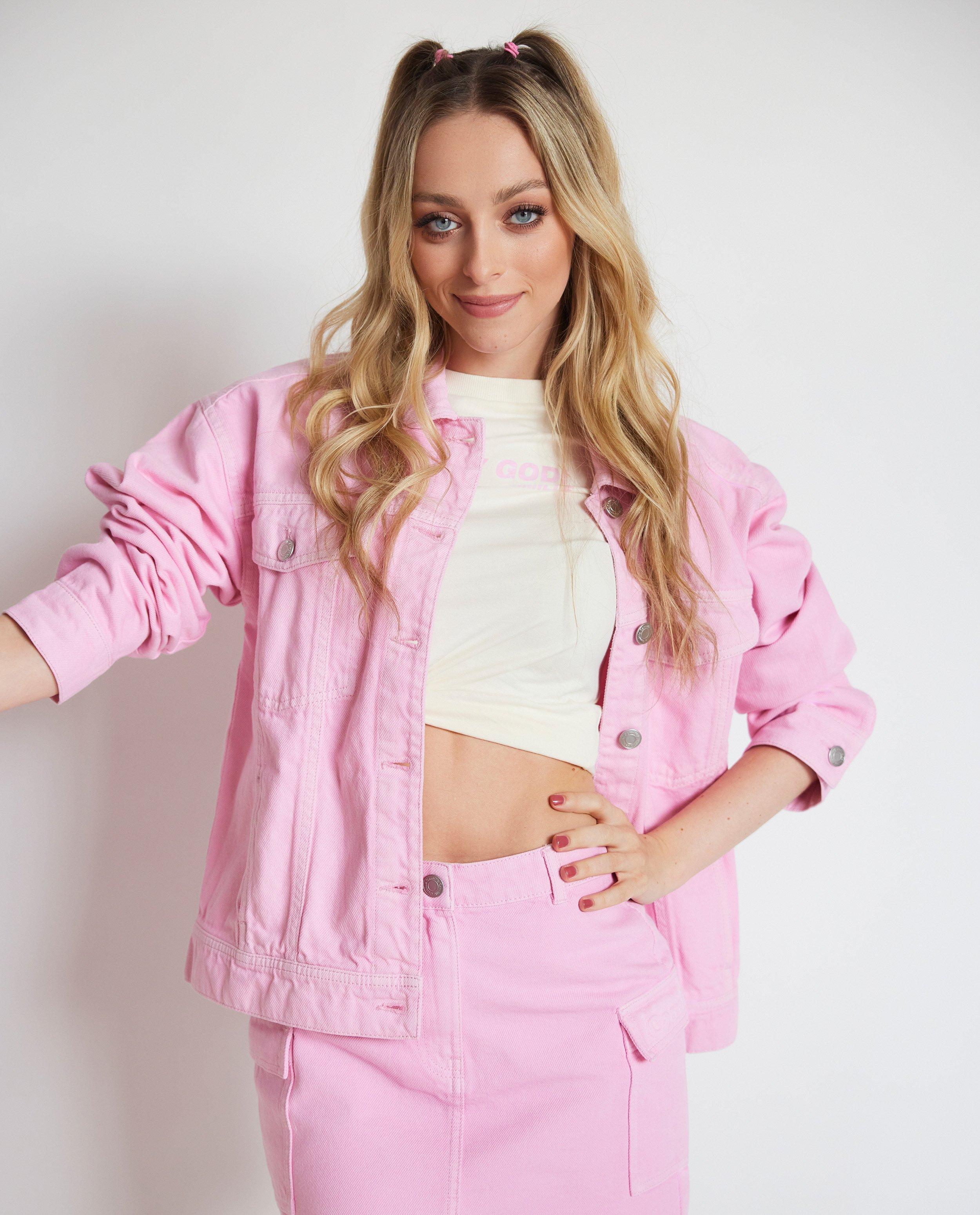Poncho's en teddy's - Jeansvest met geborduurd opschrift, 6-14 jaar