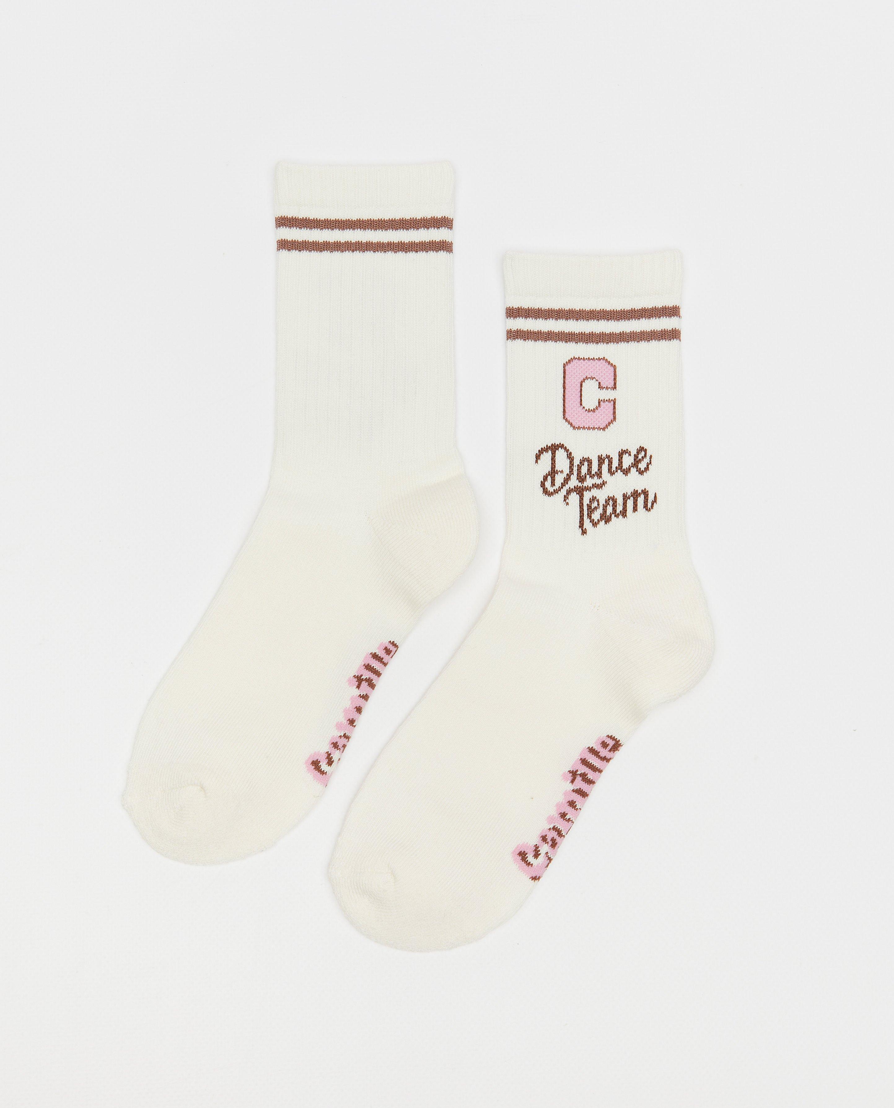 Chaussettes avec une inscription, unisexes, pointure 27-42 - null - CAMILLE