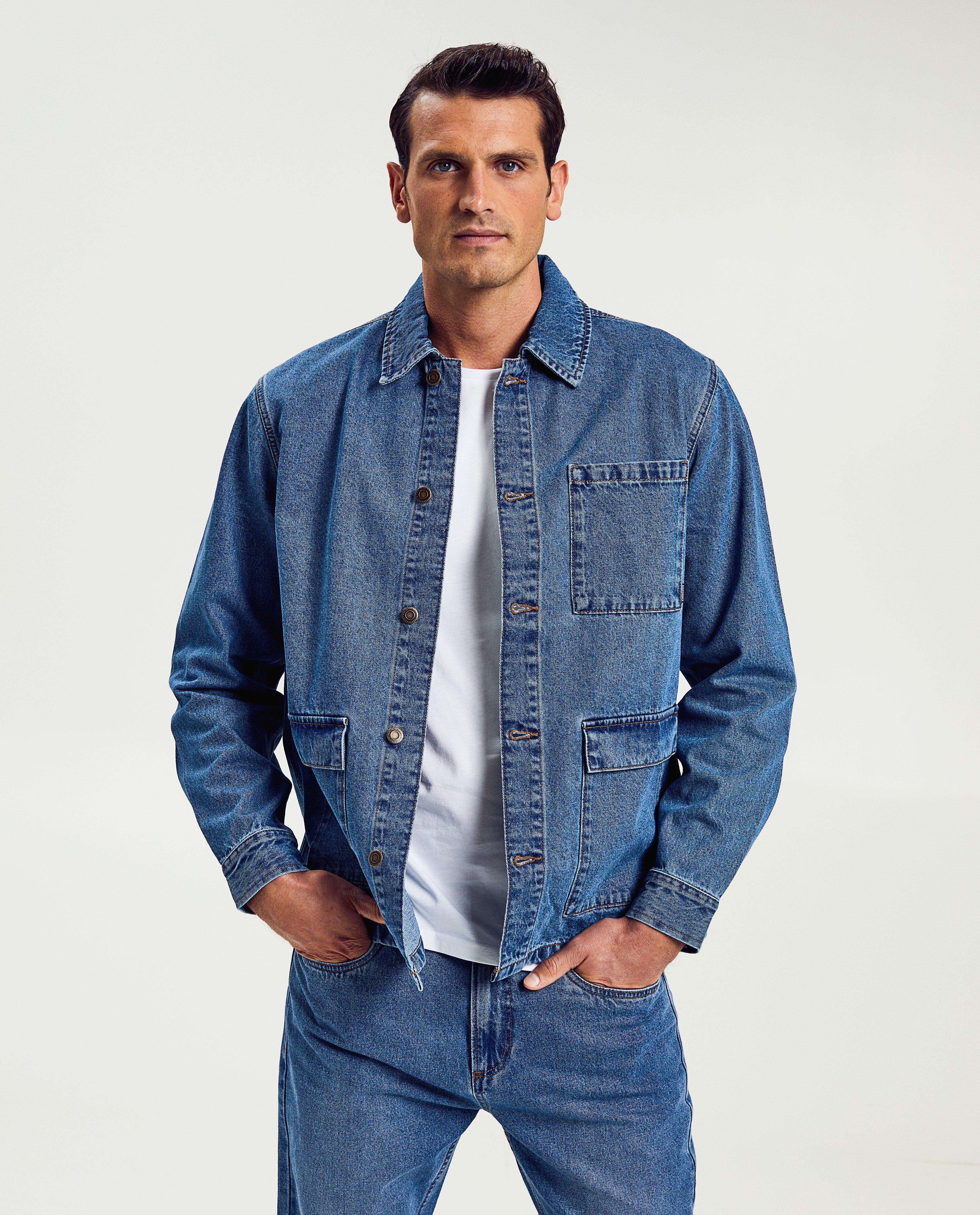 Veste en jeans bleue Quarterback JBC Belgique Belgique
