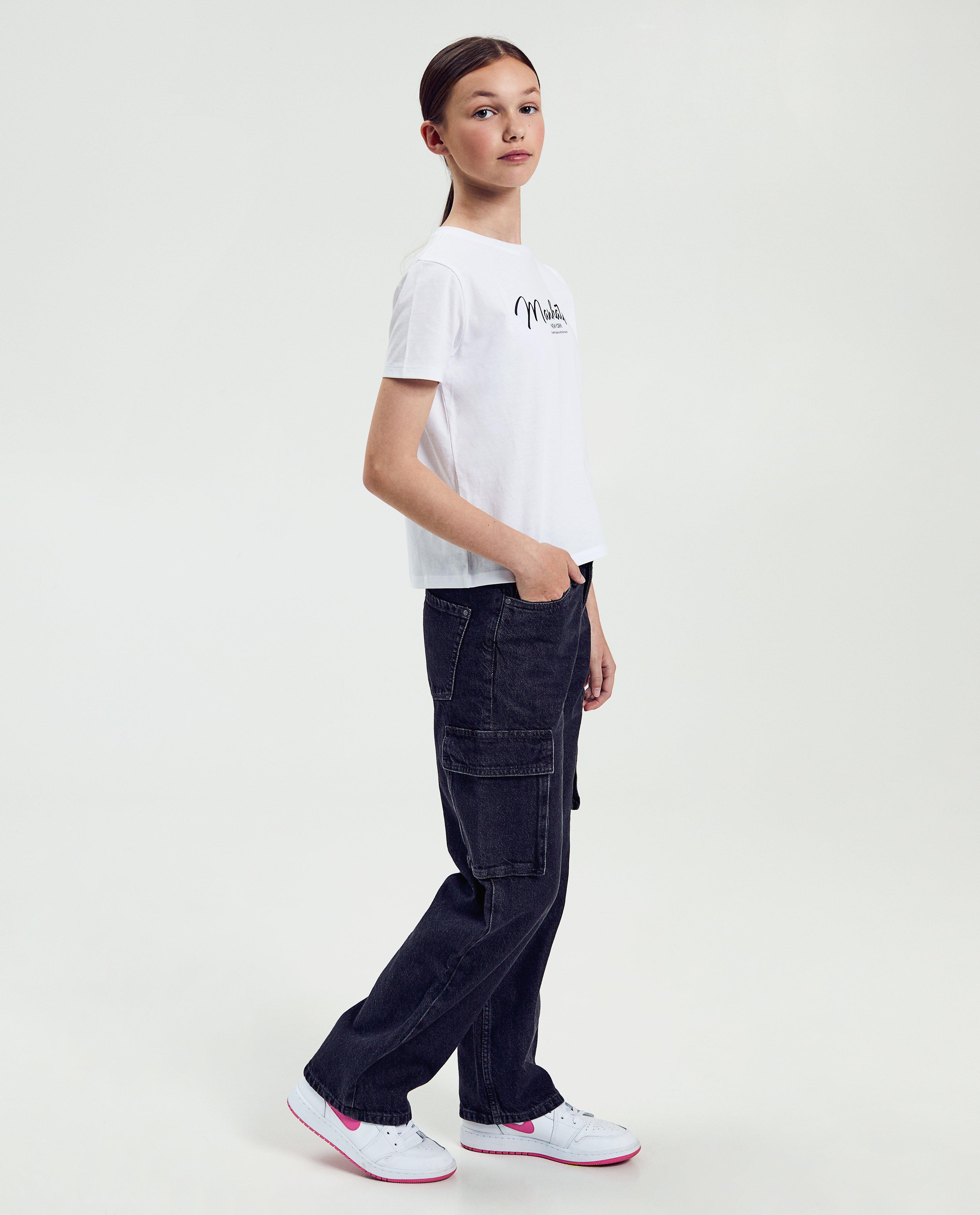 Donkergrijze jeans, cargo fit - null - Fish & Chips