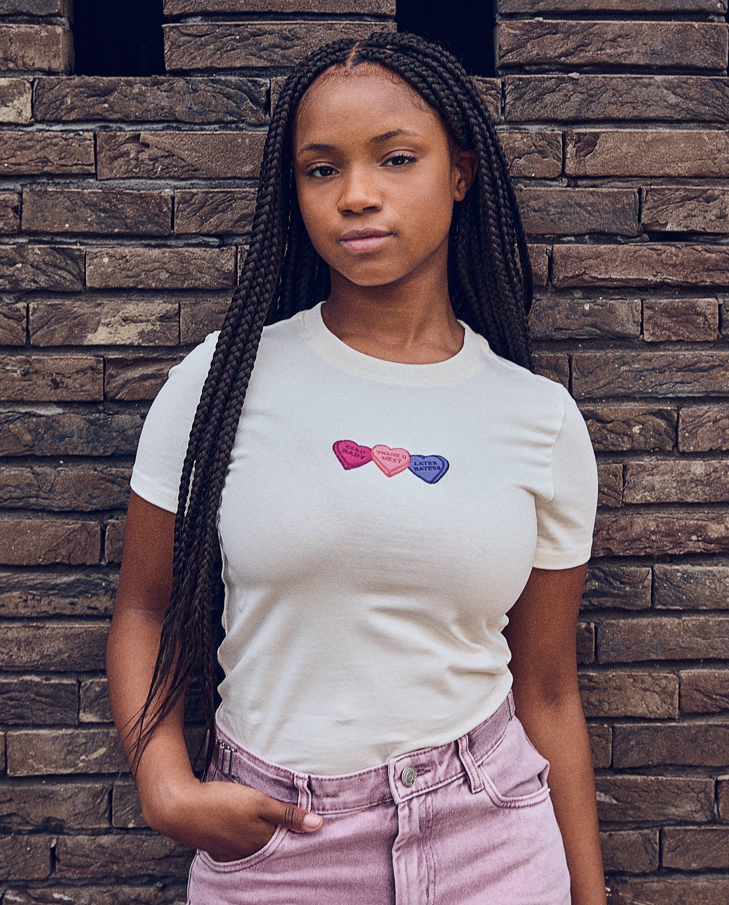 T-shirt met geborduurde hartjes - Product Detail - wit - afbeelding nummer 1