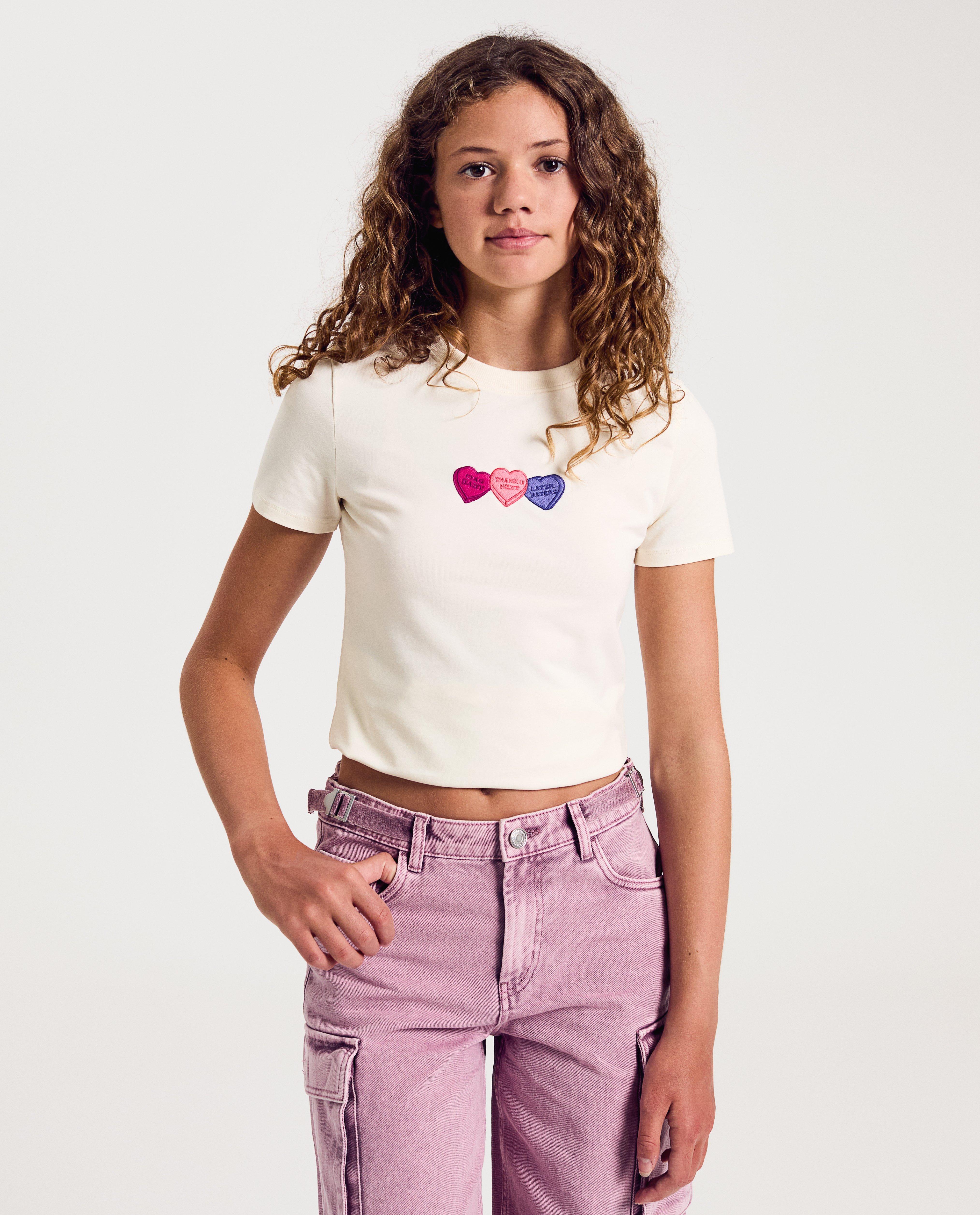 Geborduurde t shirt new arrivals