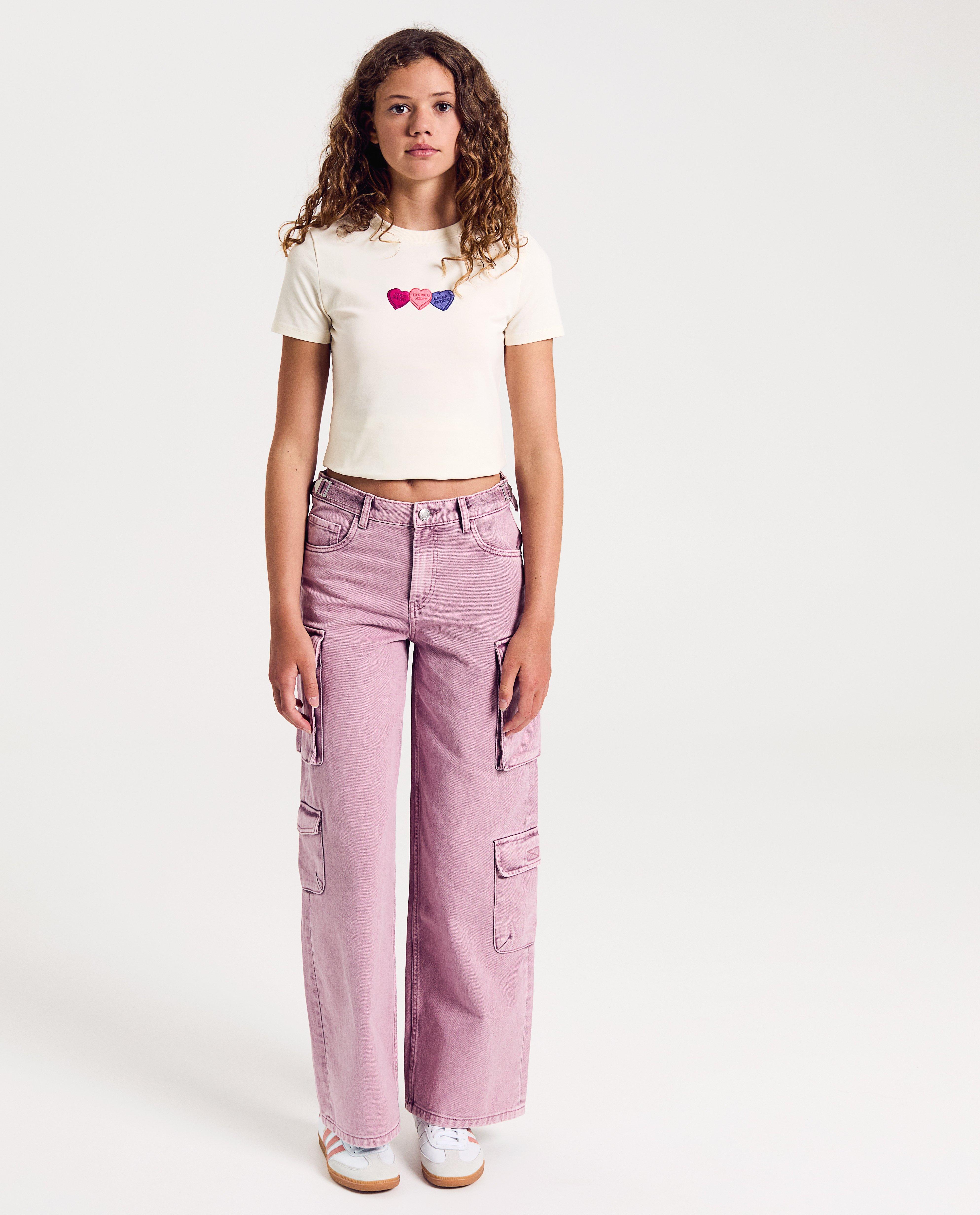 T-shirt met geborduurde hartjes - Product Detail - wit - afbeelding nummer 3