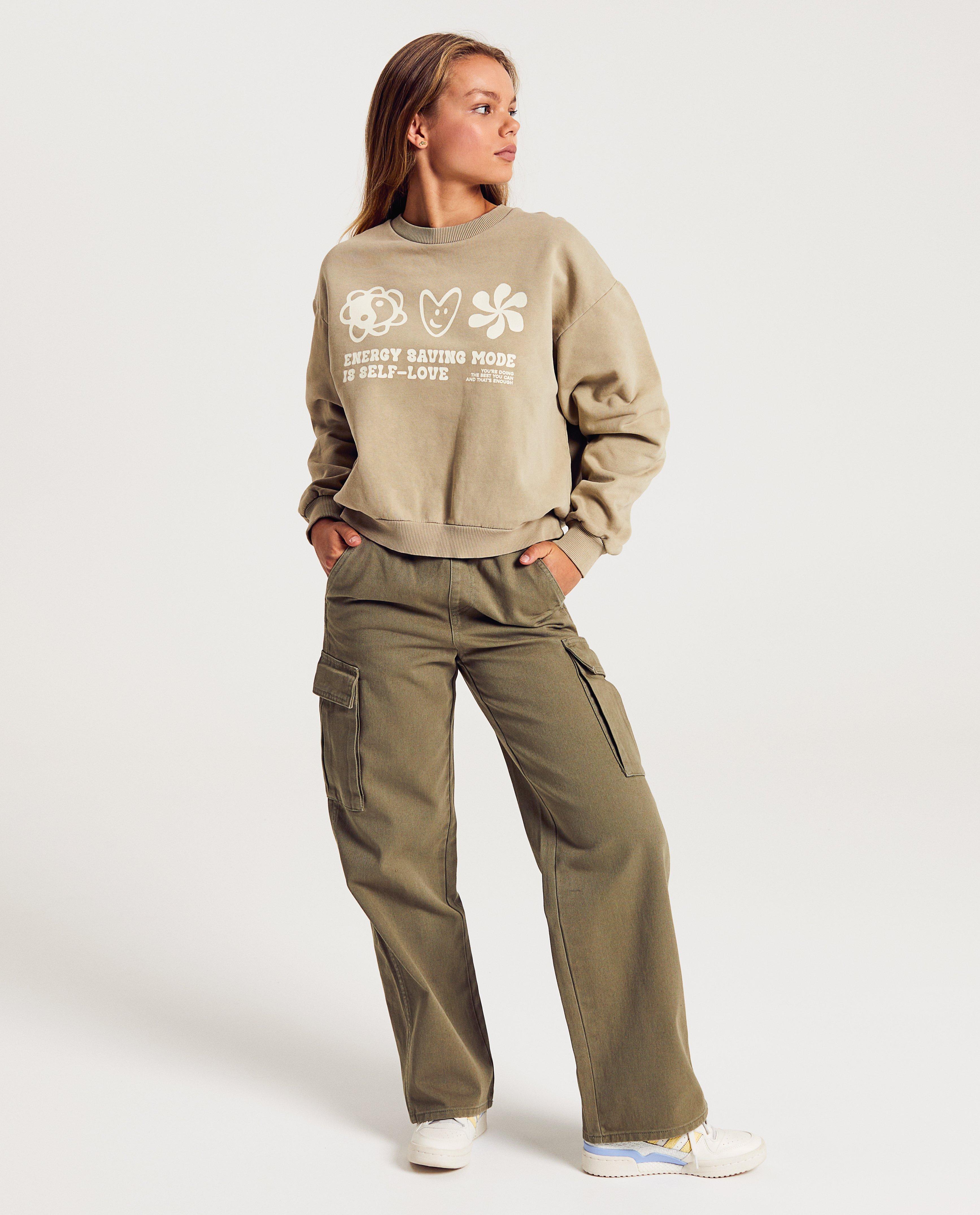 Sweater met print, oversized fit - Product Detail - lichtgroen - afbeelding nummer 2