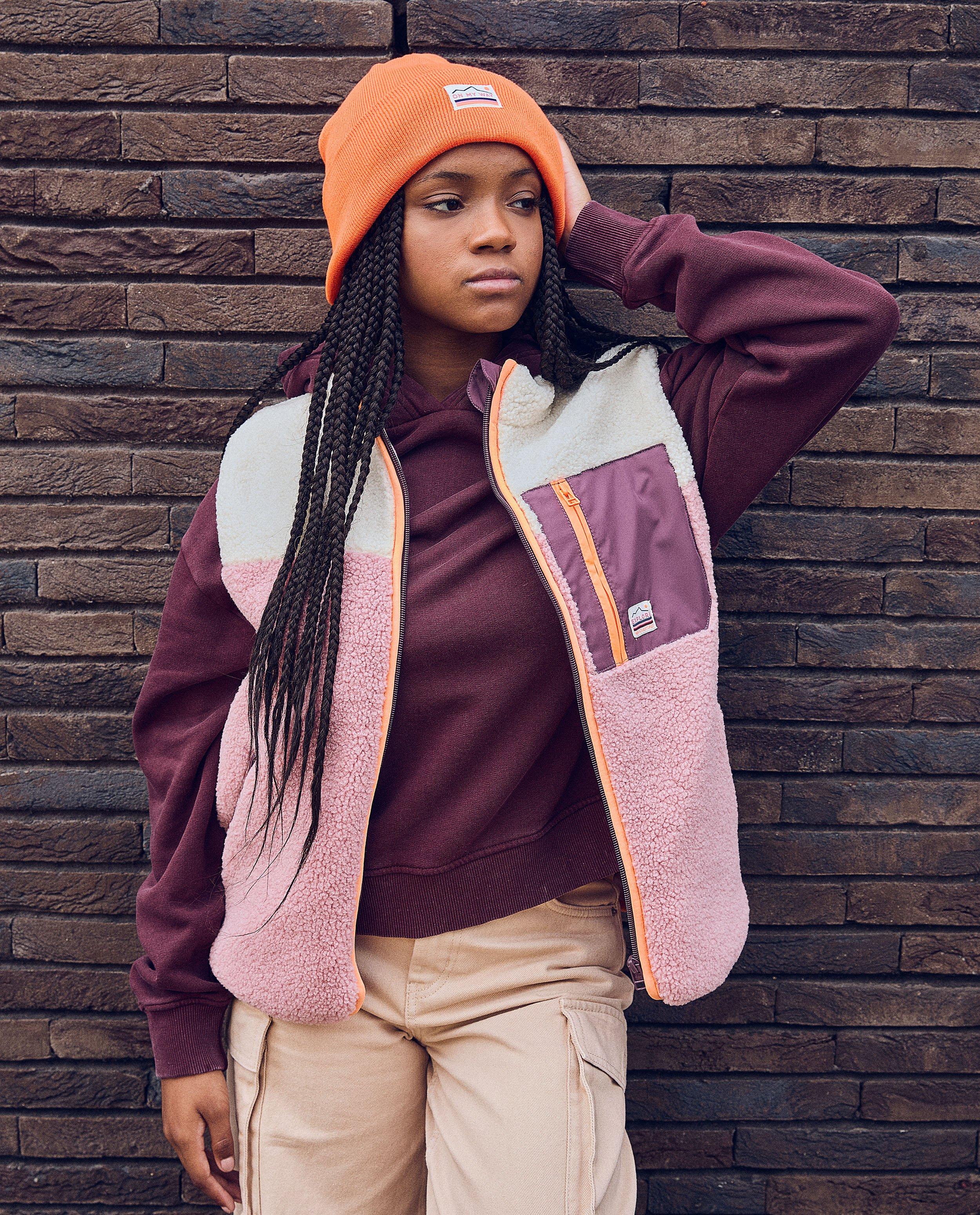 Bodywarmer en peluche avec color block - D&eacute;tails du produit - blanc - image num&eacute;ro 1