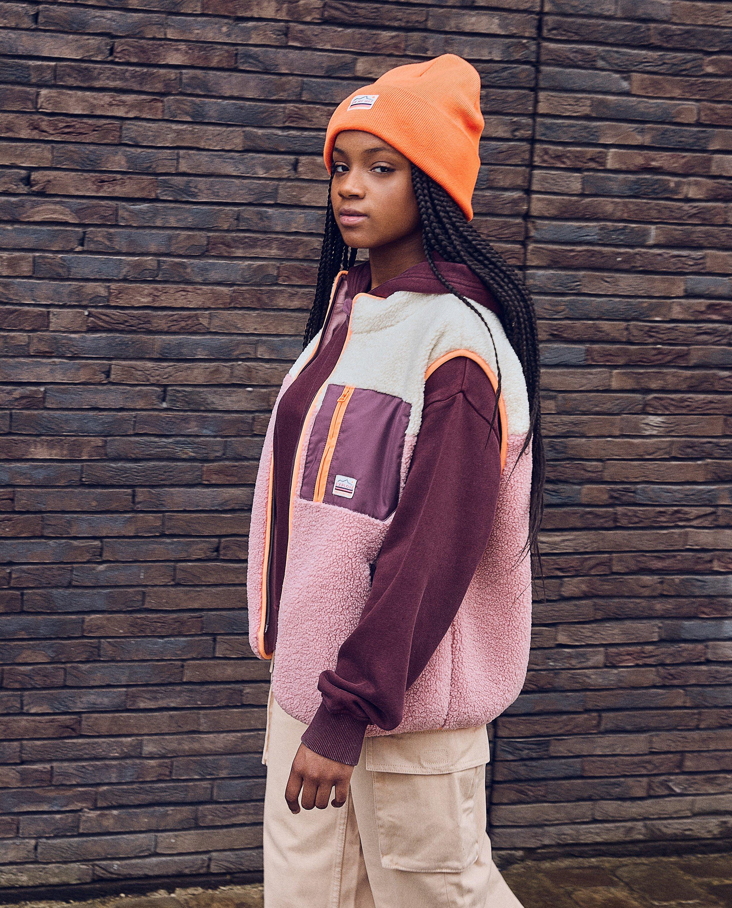 Cardigan - Teddy bodywarmer met color block