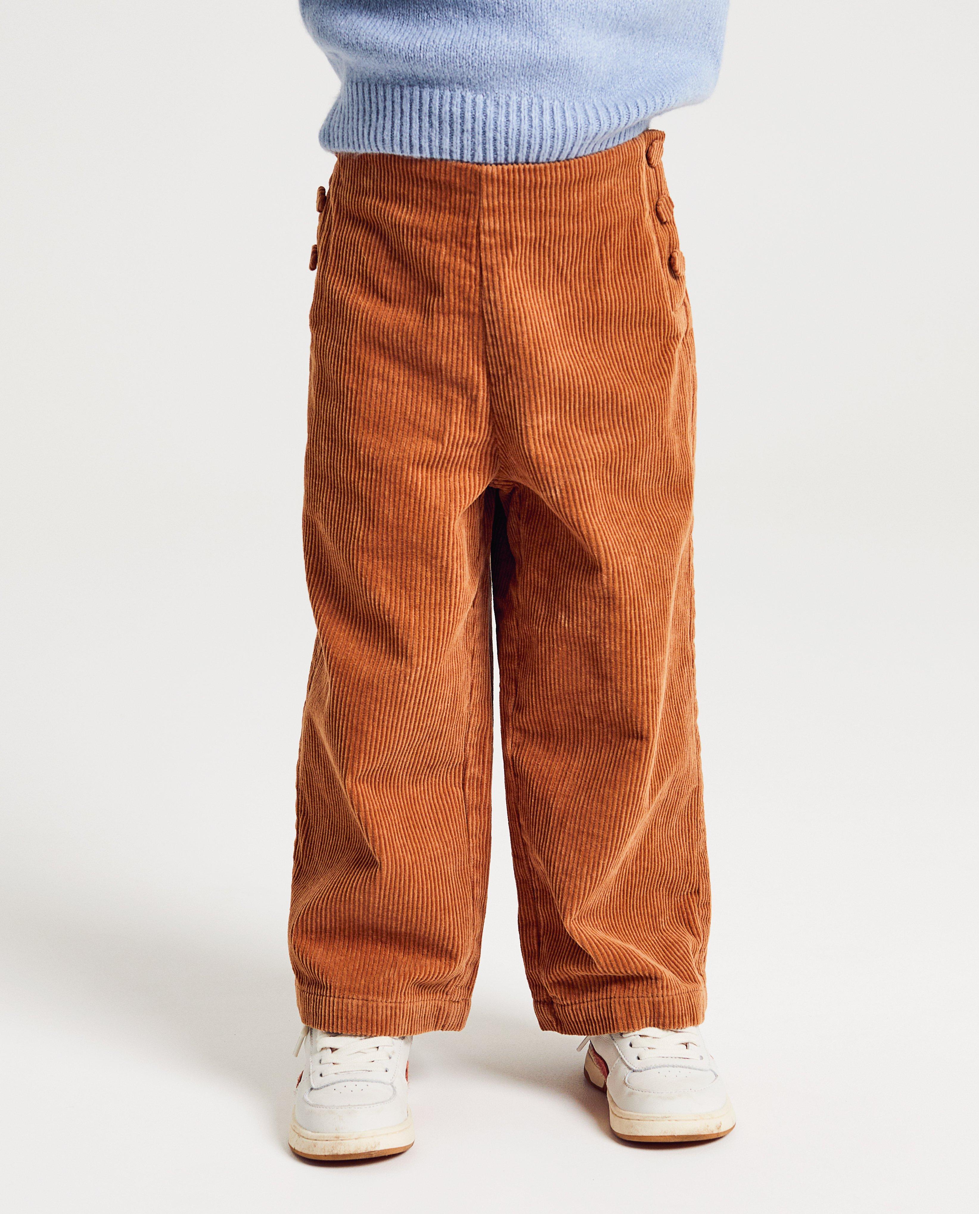 Broeken - Bruine broek van ribfluweel