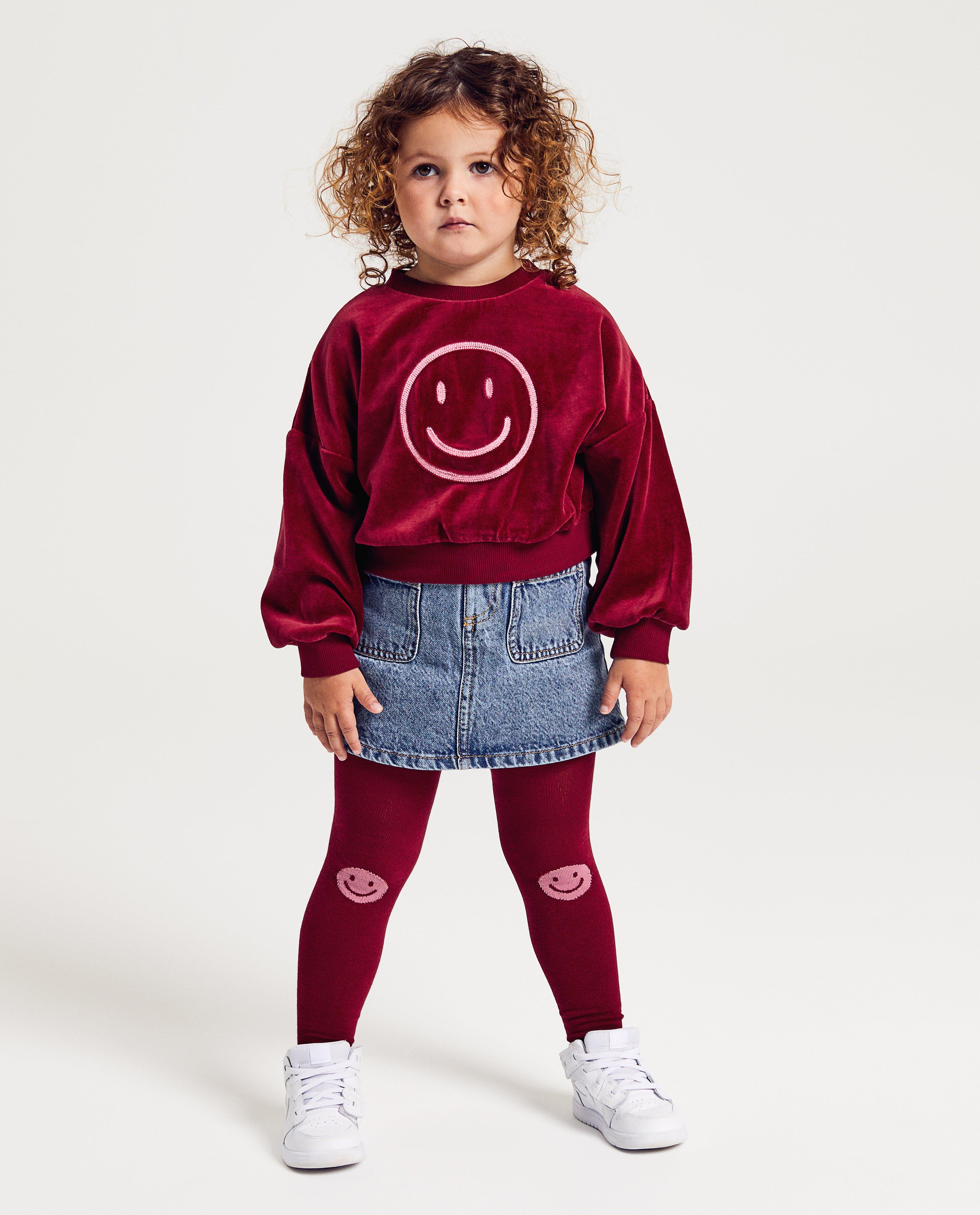 Sweaters - Fluwelen sweater met smiley