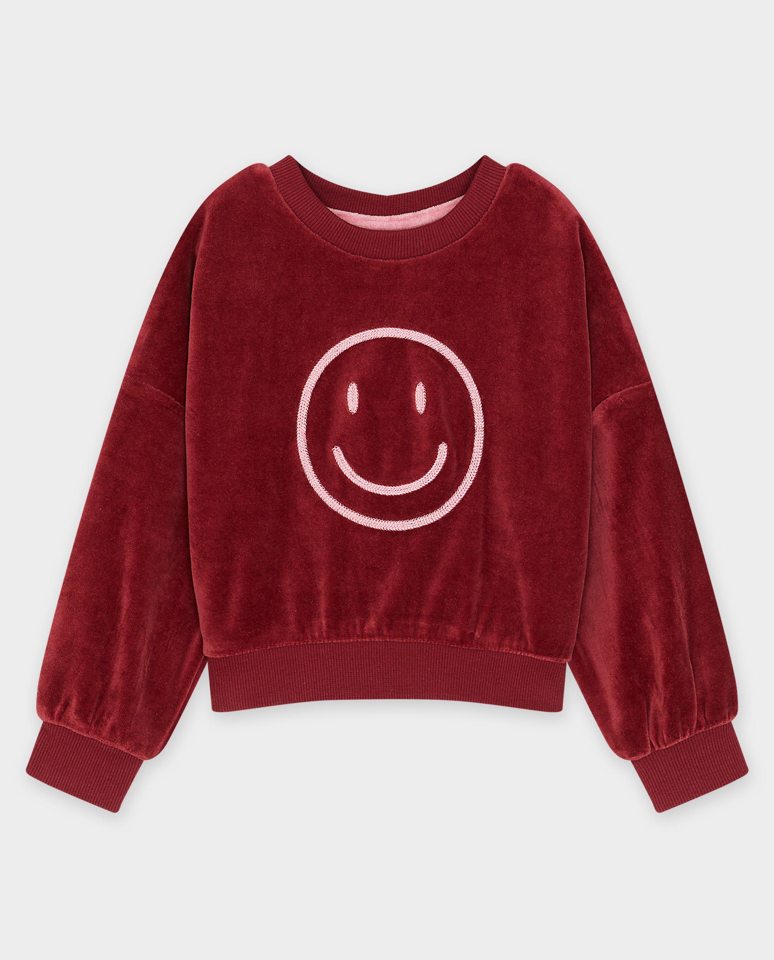 Sweaters - Fluwelen sweater met smiley