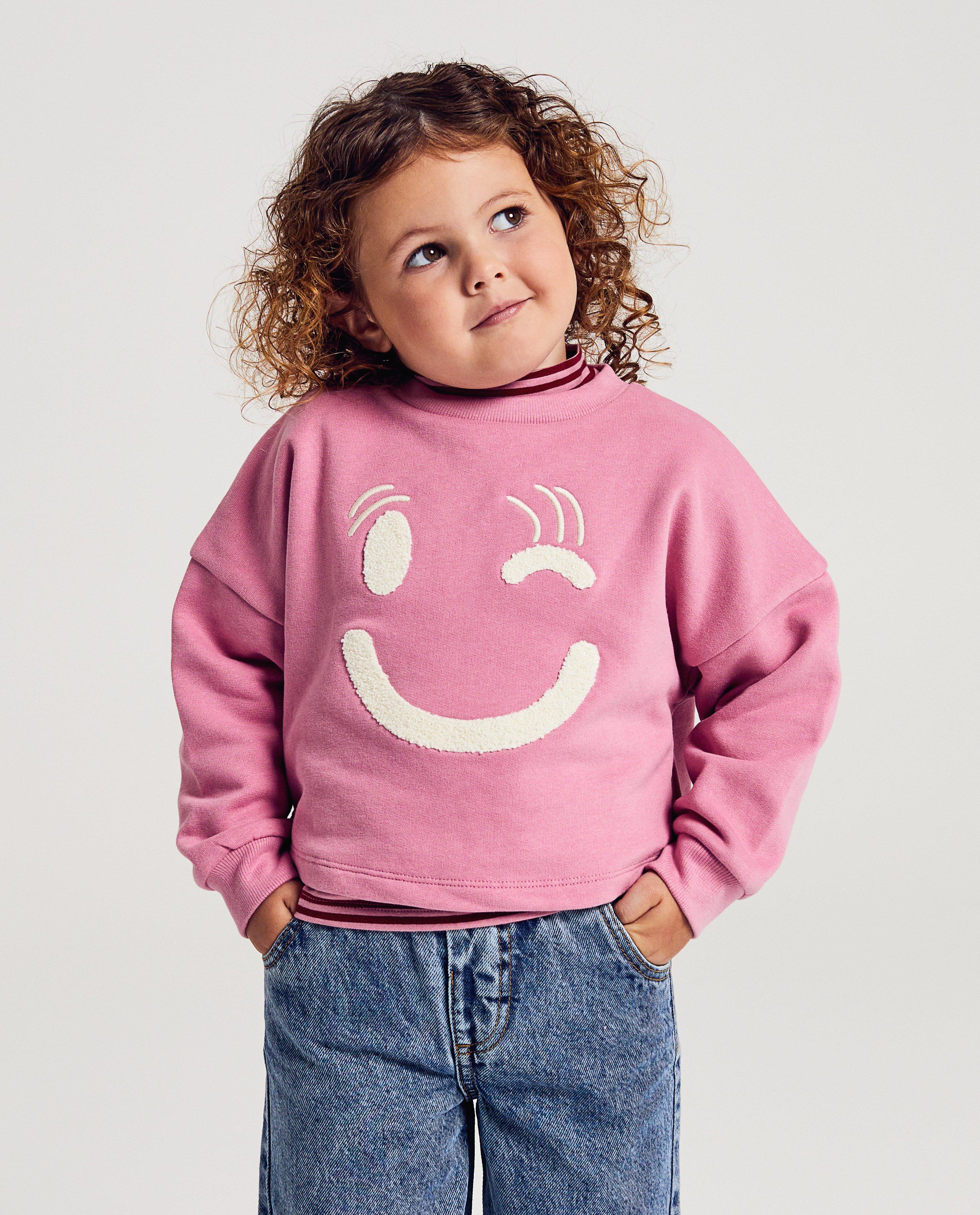 Sweater met smiley van bouclé - null - Samson