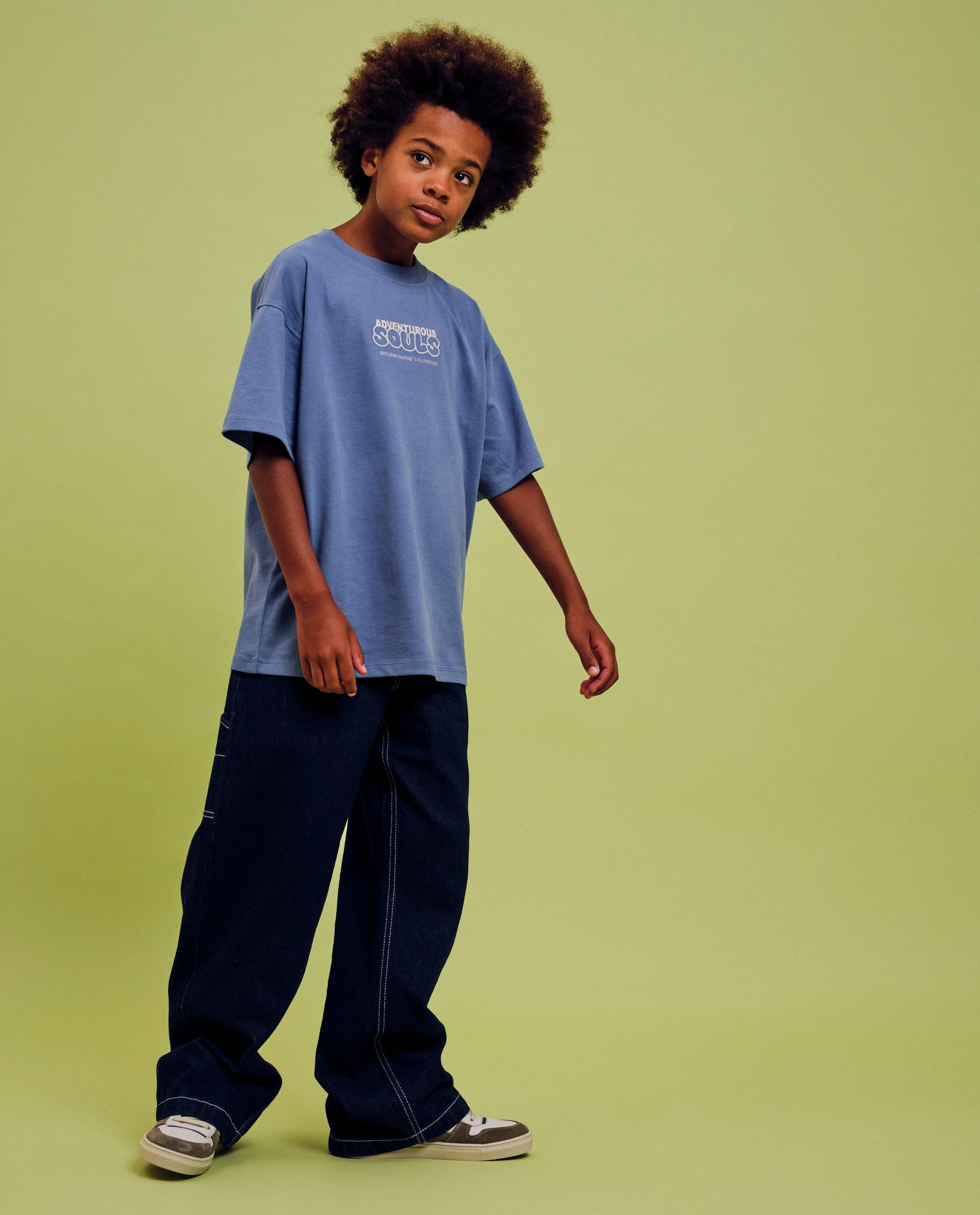 Donkerblauwe jeans, baggy fit - null - CKS