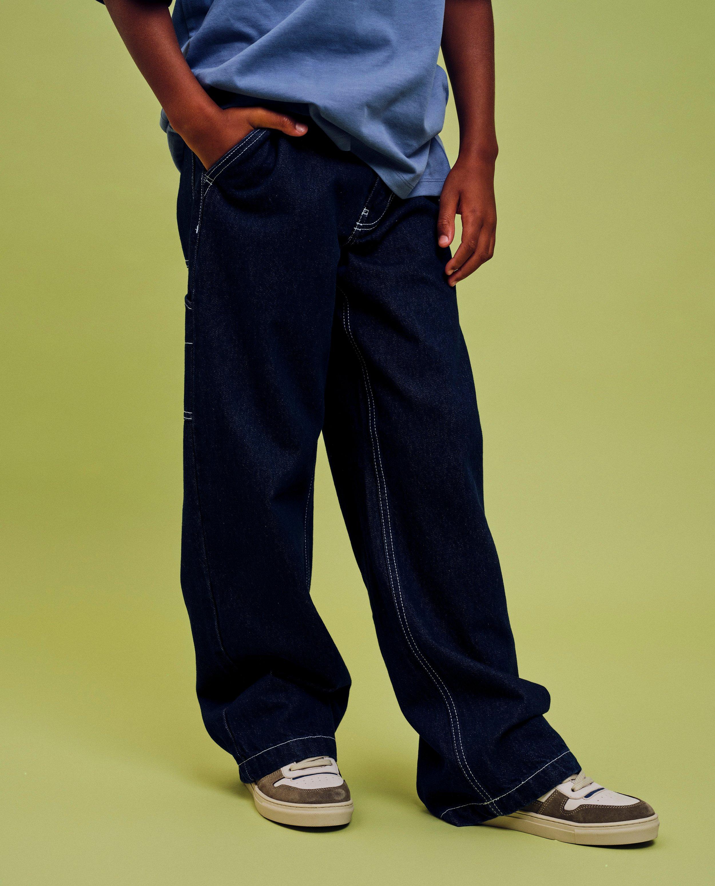 Jeans - Donkerblauwe jeans, baggy fit