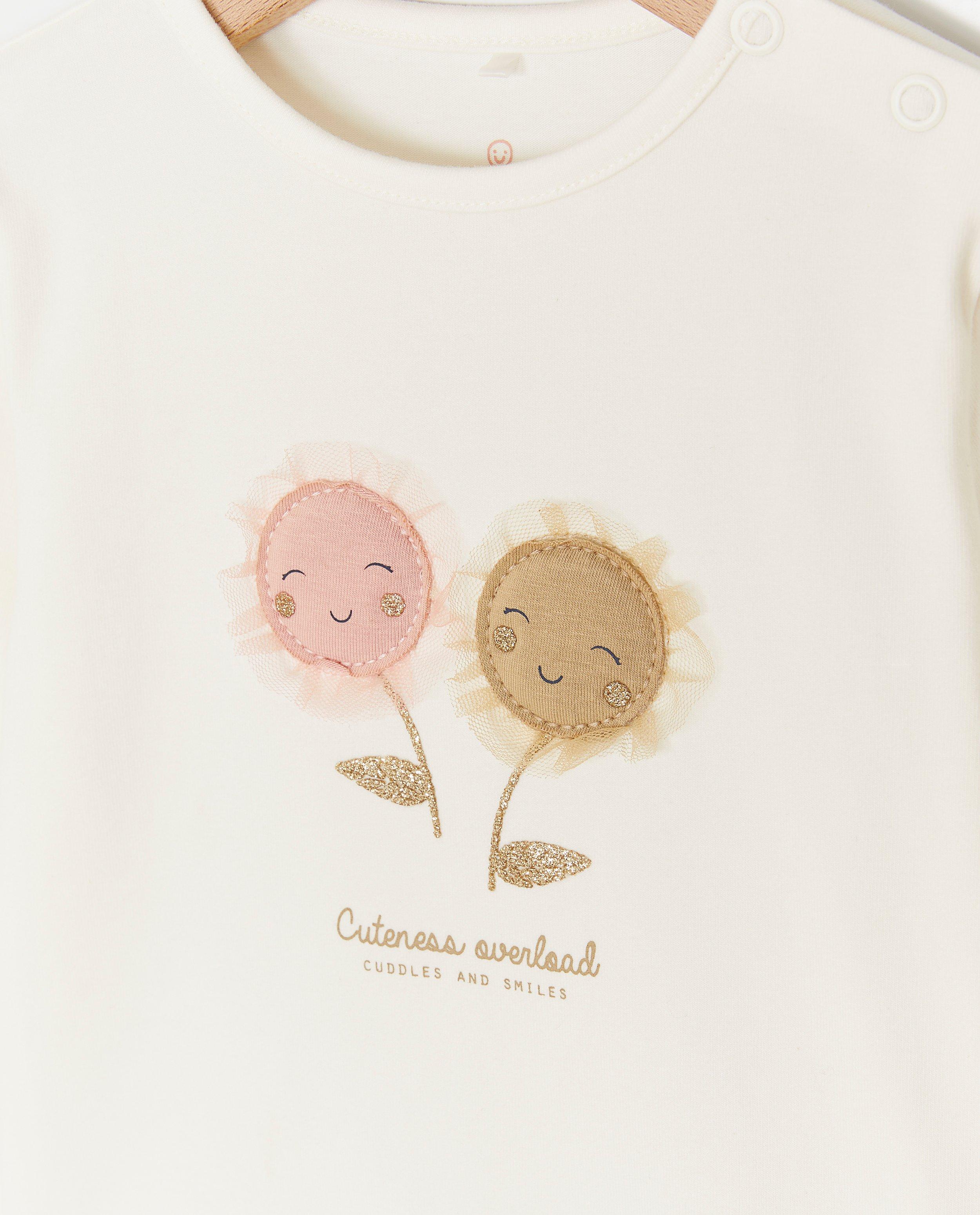 T-shirts - Longsleeve met bloemen, feest