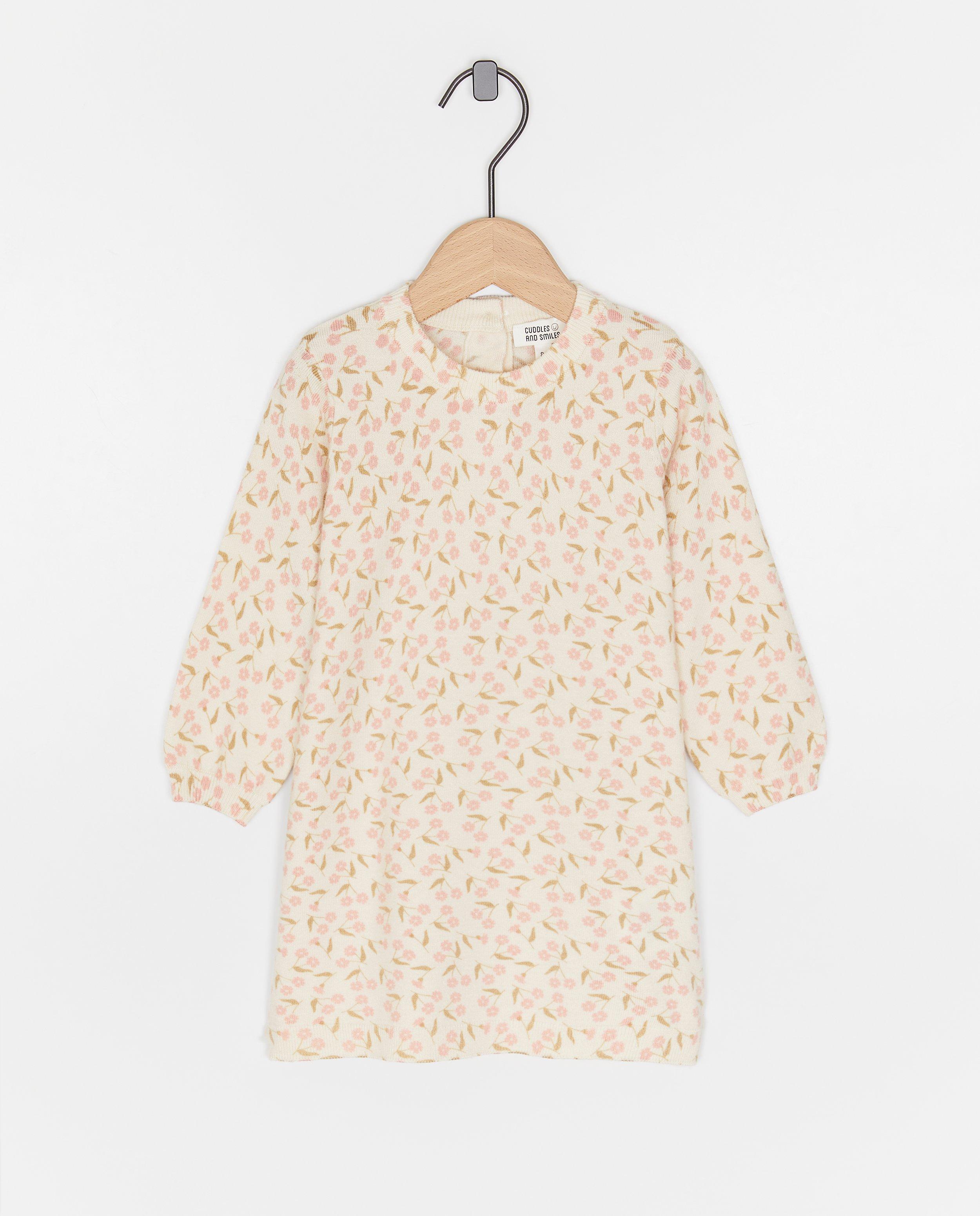 Gebreide jurk met bloemenprint, feest - null - Cuddles and Smiles