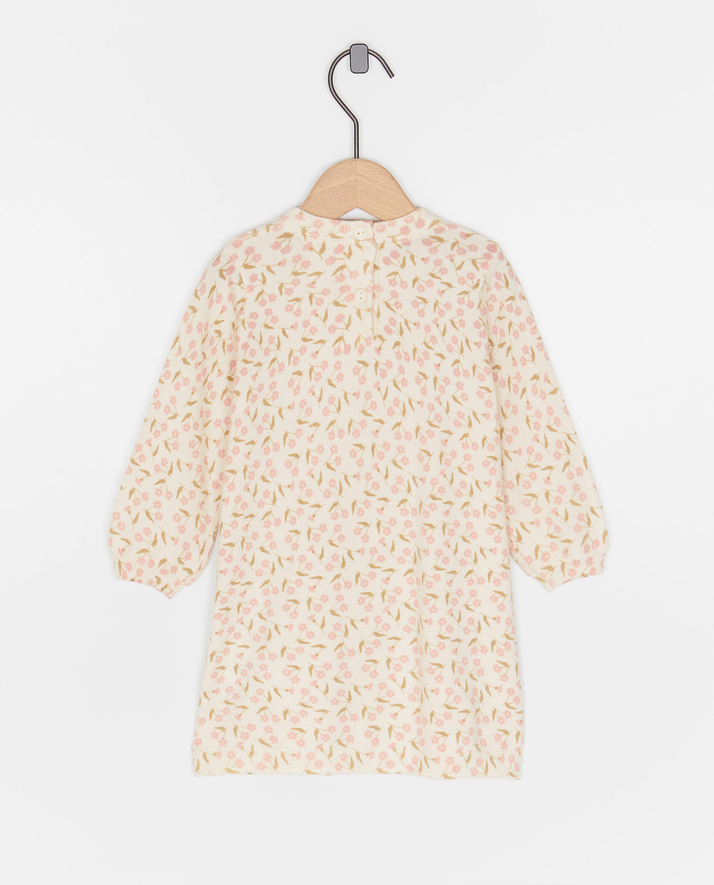 Kleedjes - Gebreide jurk met bloemenprint, feest