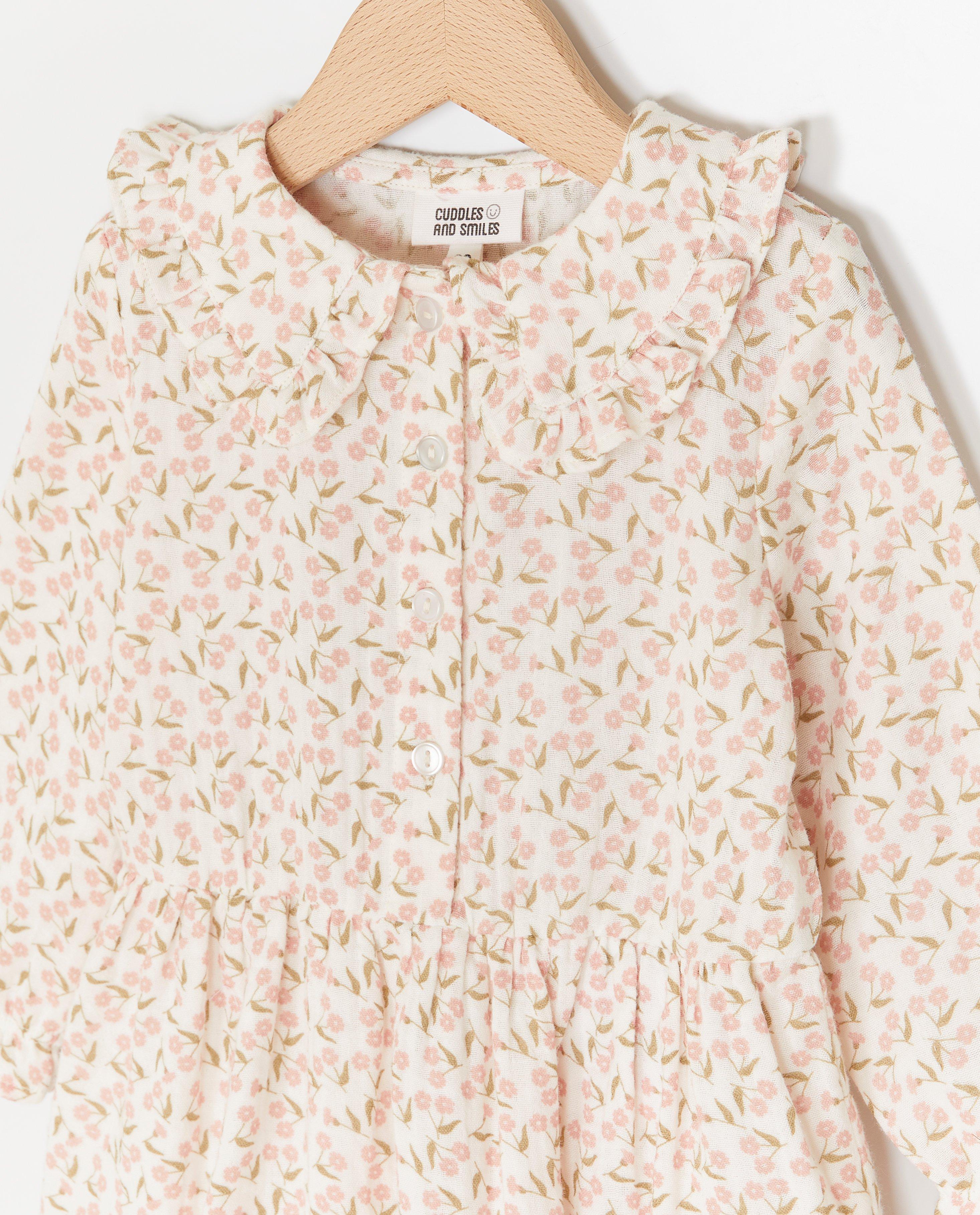 Kleedjes - Tetra jurk met bloemenprint, feest